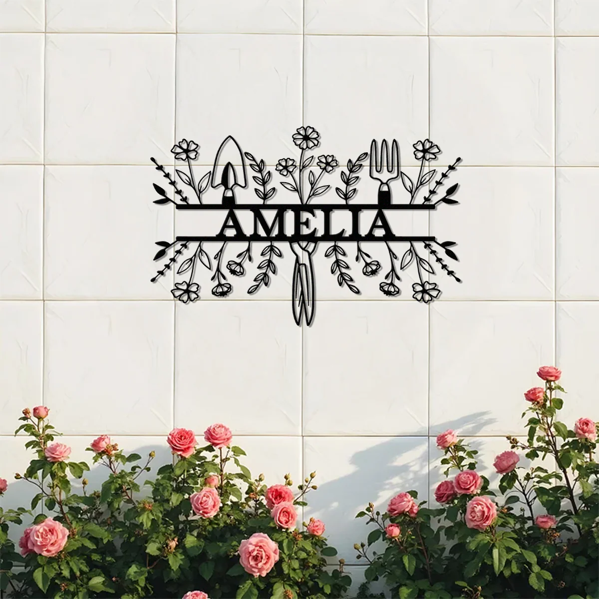 Custom Name Grandma's Garden Monogram Metal Sign Gift for Gardener, Metal Yard Decor LM32 899243 - Image 2