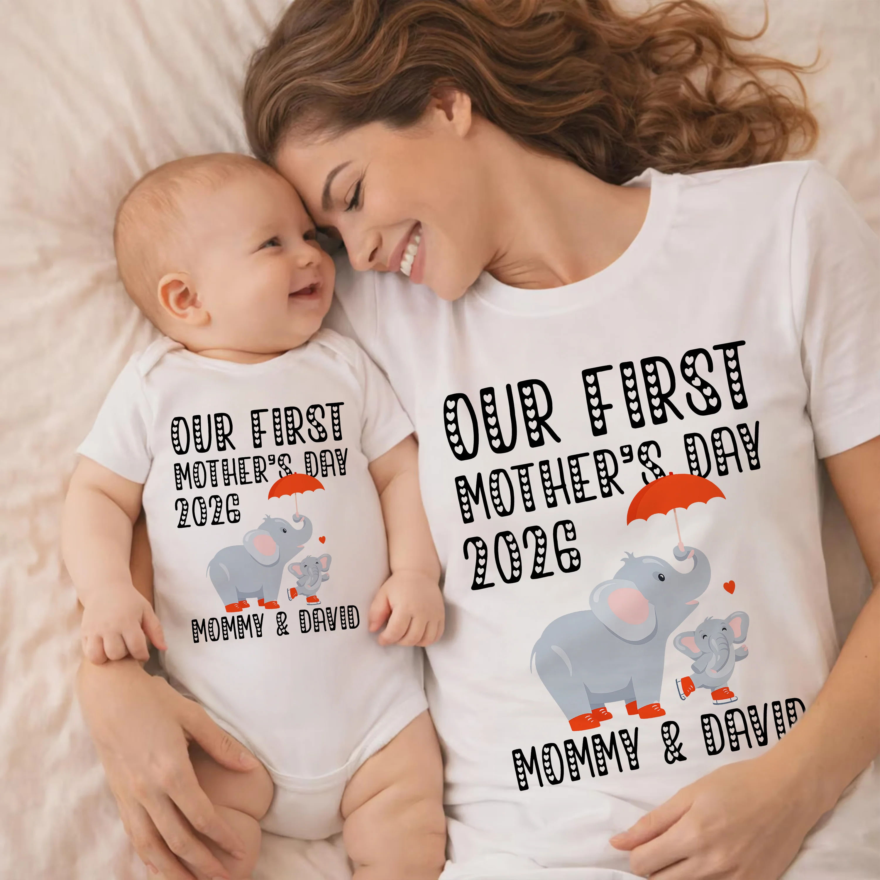 Custom Name Our First Mother's Day 2026 Matching Family Shirt LM32 899619 - Image 4