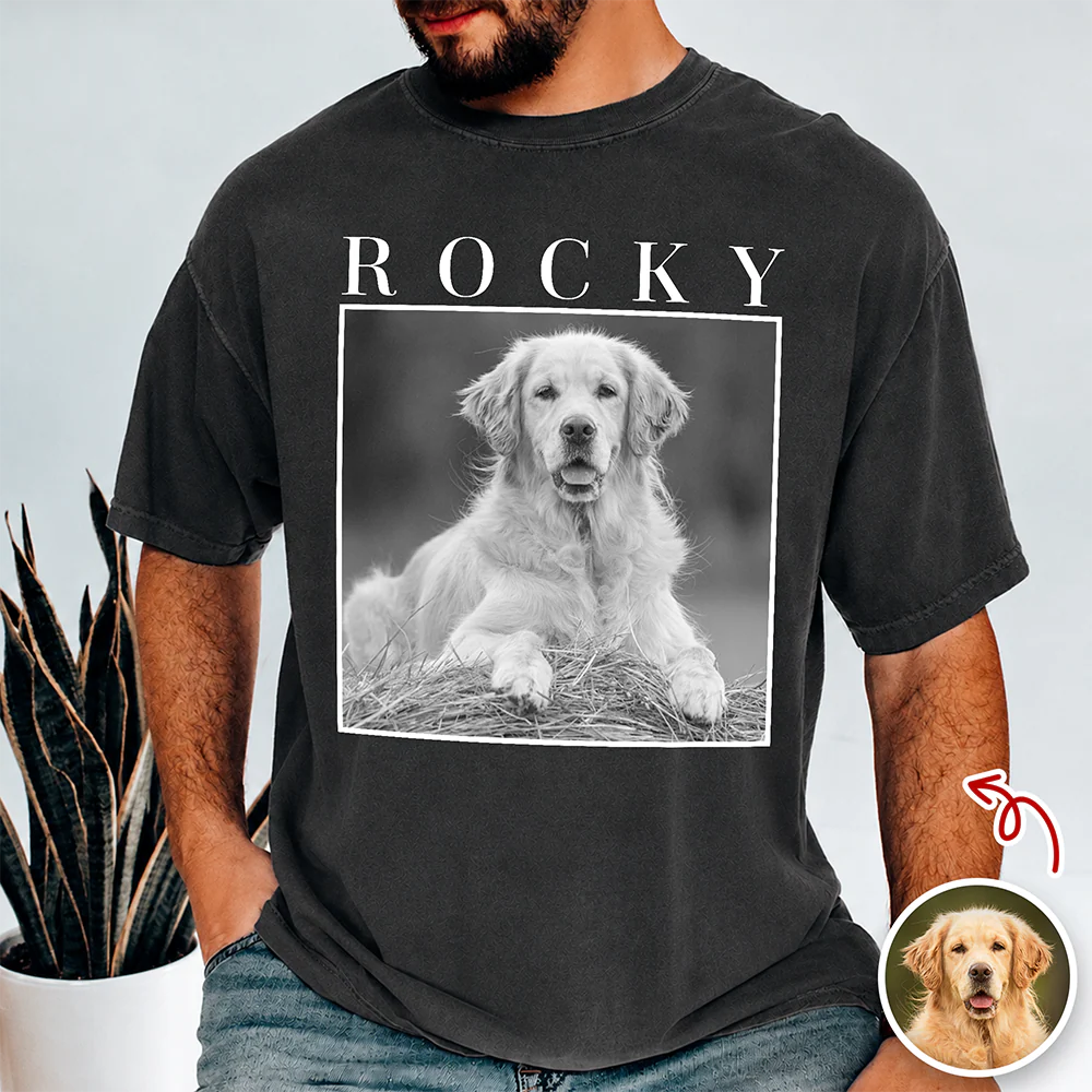 Custom Name & Photo Vintage Comfort Shirt Pet Memorial, Pet Lover Gift TH10 170375