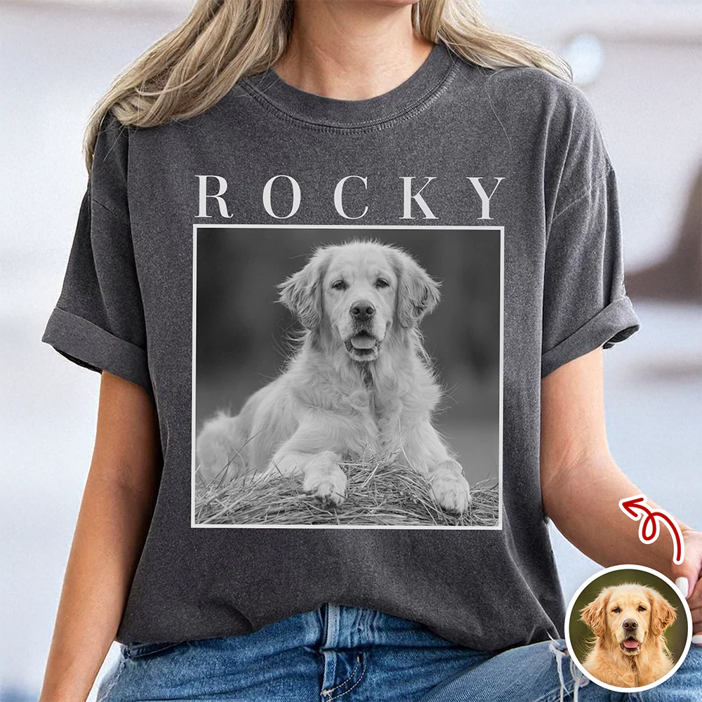 Custom Name & Photo Vintage Comfort Shirt Pet Memorial, Pet Lover Gift TH10 170375 - Image 11