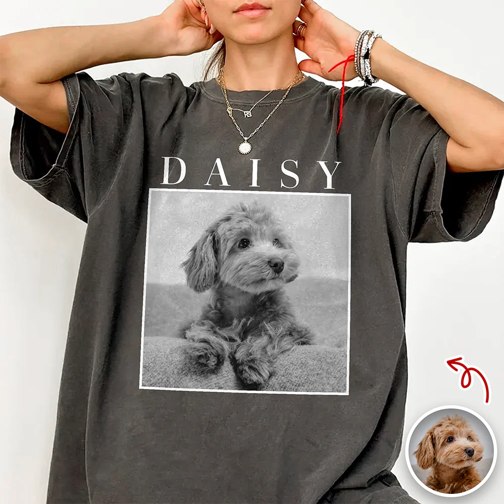 Custom Name & Photo Vintage Comfort Shirt Pet Memorial, Pet Lover Gift TH10 170375 - Image 2