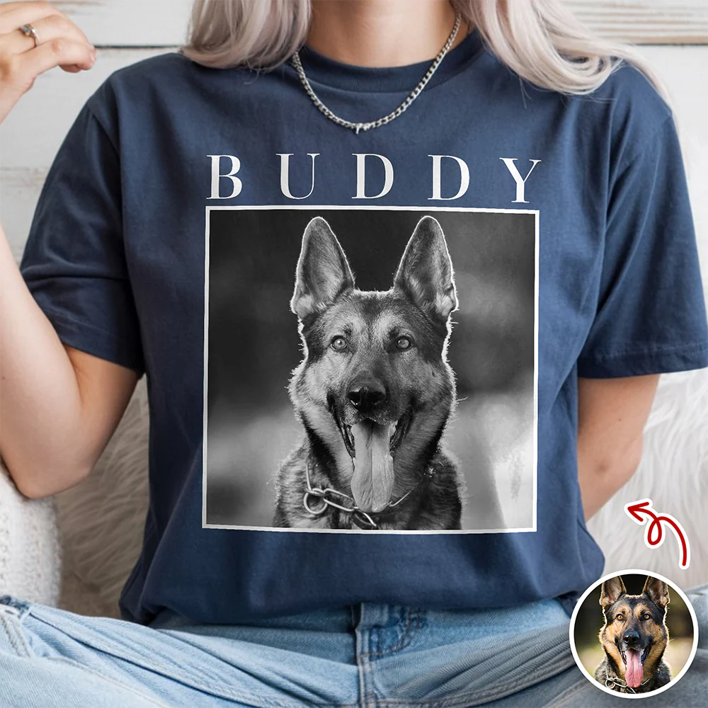 Custom Name & Photo Vintage Comfort Shirt Pet Memorial, Pet Lover Gift TH10 170375 - Image 3
