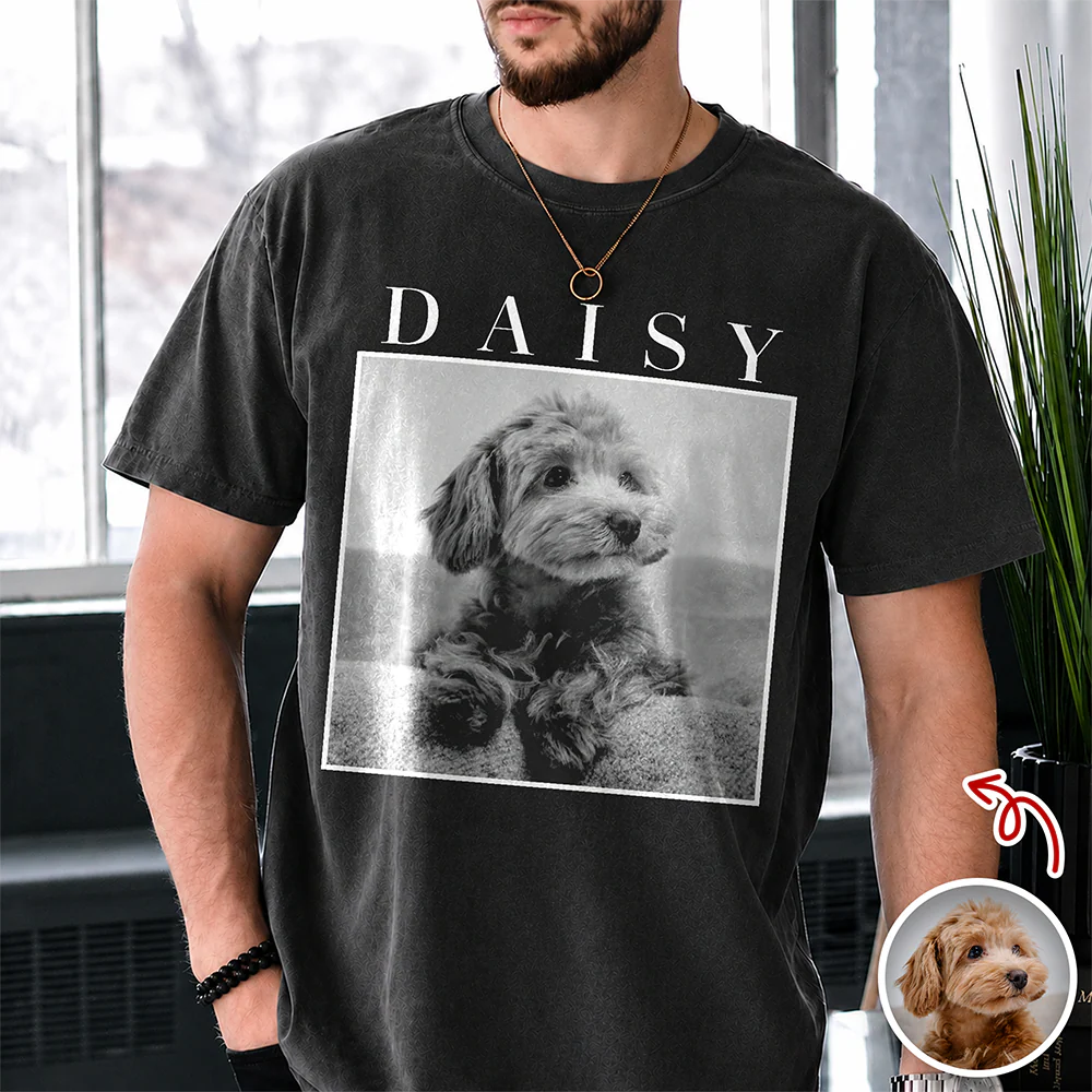 Custom Name & Photo Vintage Comfort Shirt Pet Memorial, Pet Lover Gift TH10 170375 - Image 4