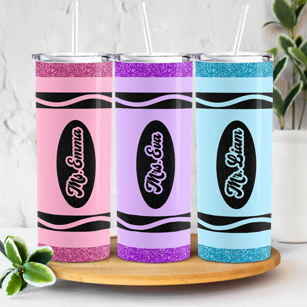 Custom Name Teacher Personalized Skinny Tumbler Gift for Teacher LM32 893741 - Image 5