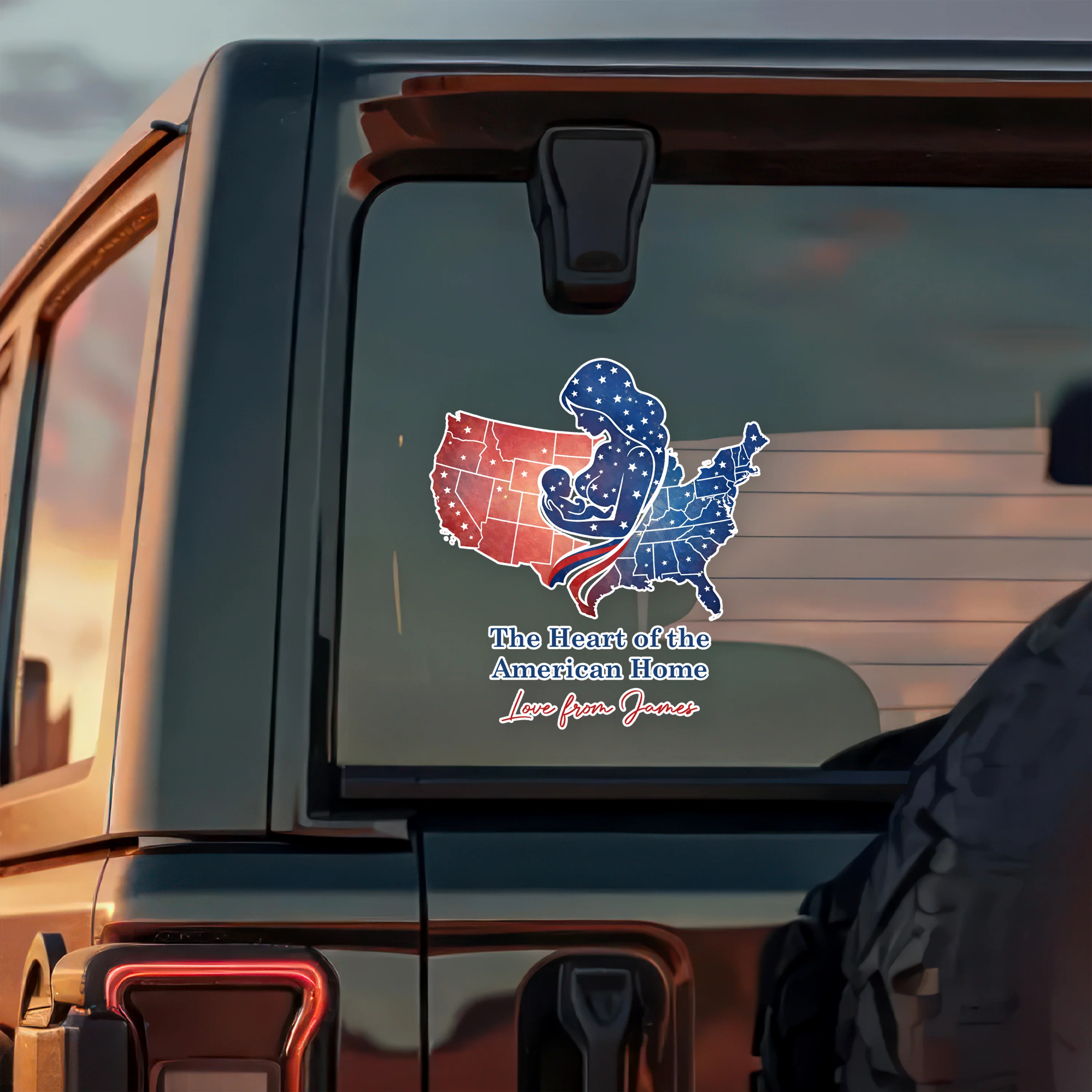 Custom Name The Heart Of The American Home Car Window Decal Sticker LM32 897859 - Image 4