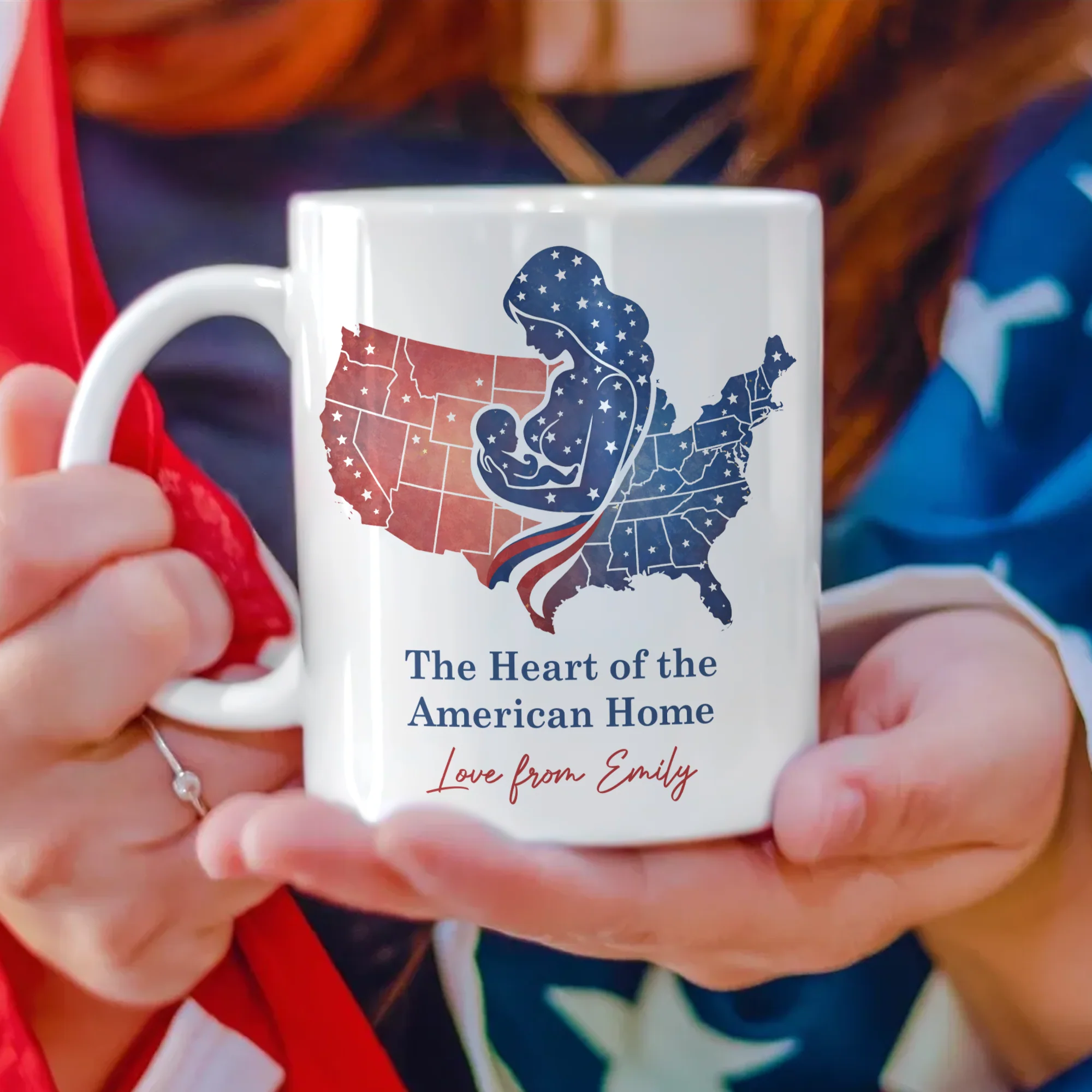 Custom Name The Heart Of The American Home White Mug LM32 897857 - Image 5
