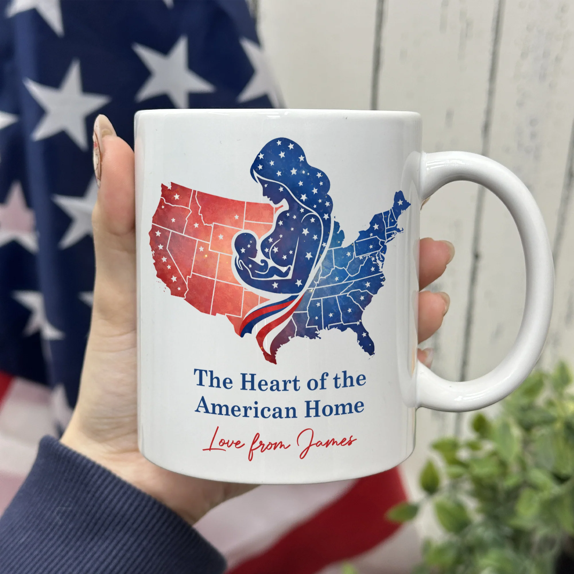 Custom Name The Heart Of The American Home White Mug LM32 897857 - Image 6