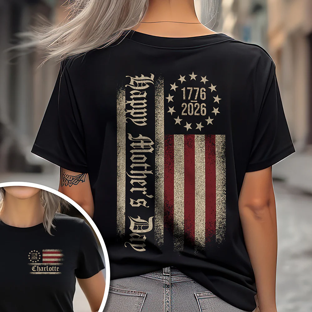 Custom Name USA 250th Anniversary Front & Back Shirt HA75 920940 - Image 8
