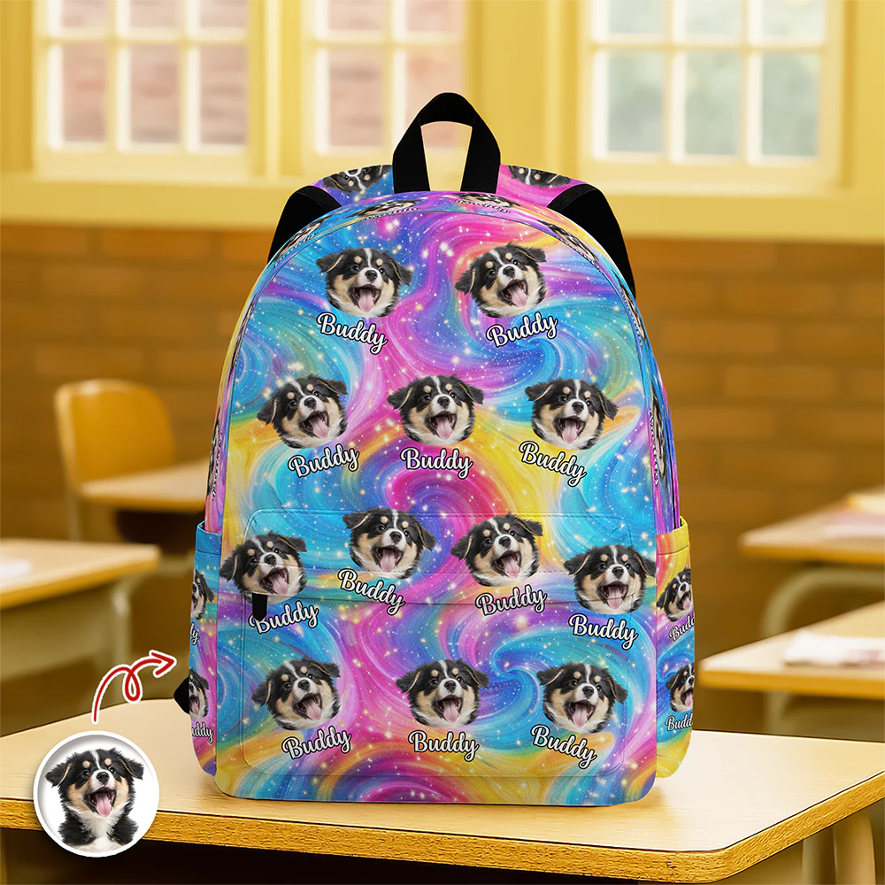 Custom Pet Photo Backpack Back to School Gift CH07 910632