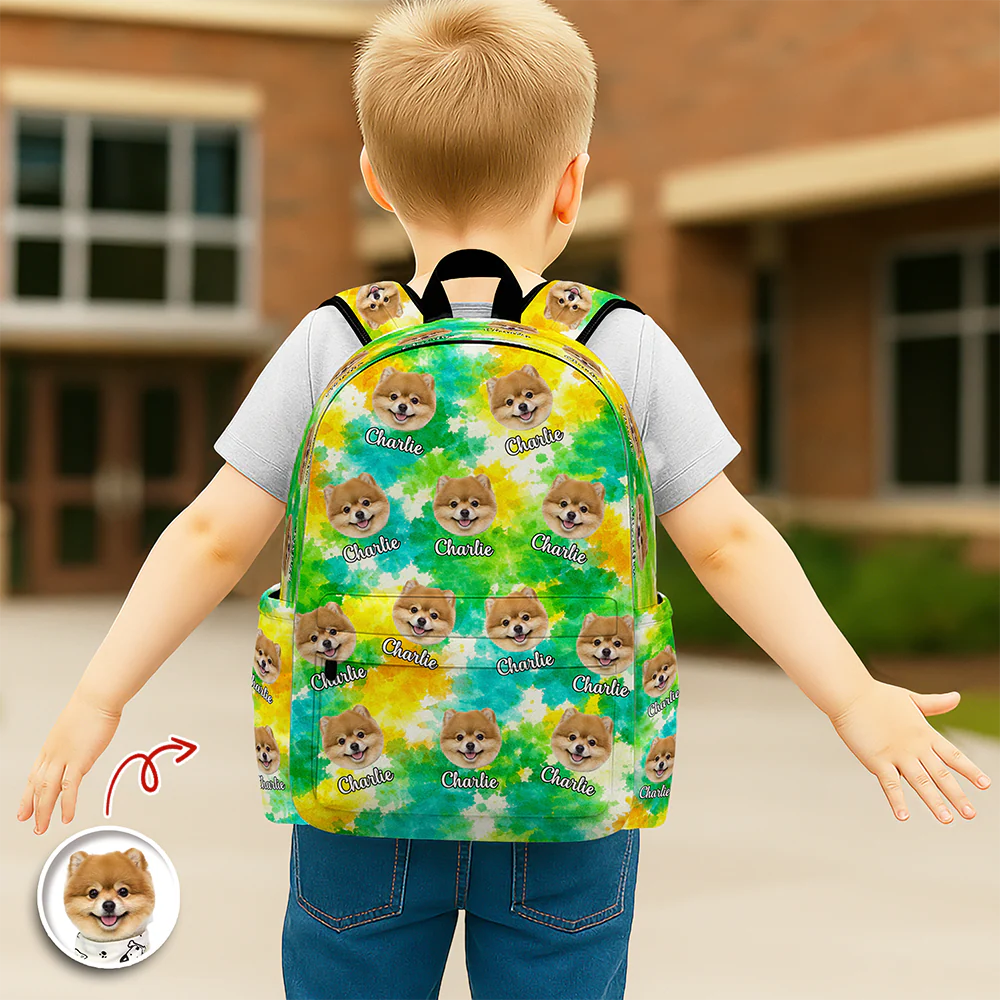 Custom Pet Photo Backpack Back to School Gift CH07 910632 - Image 3