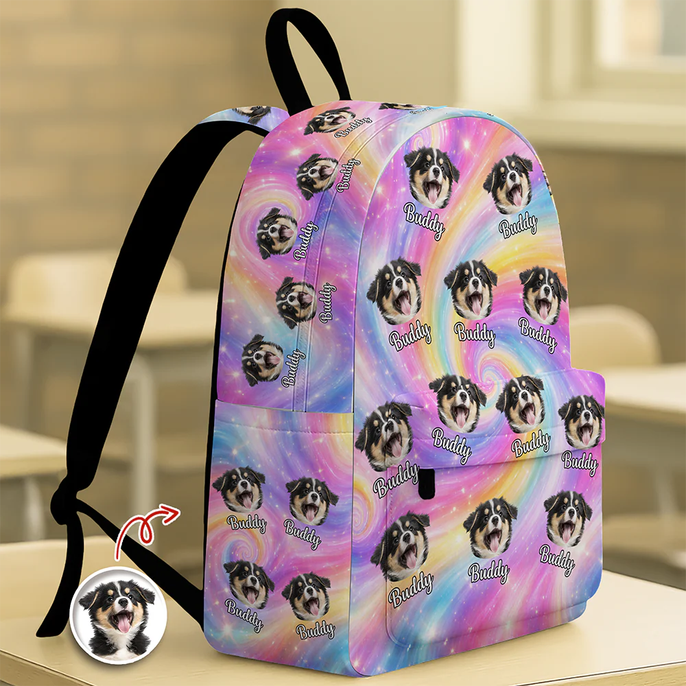Custom Pet Photo Backpack Back to School Gift CH07 910632 - Image 4