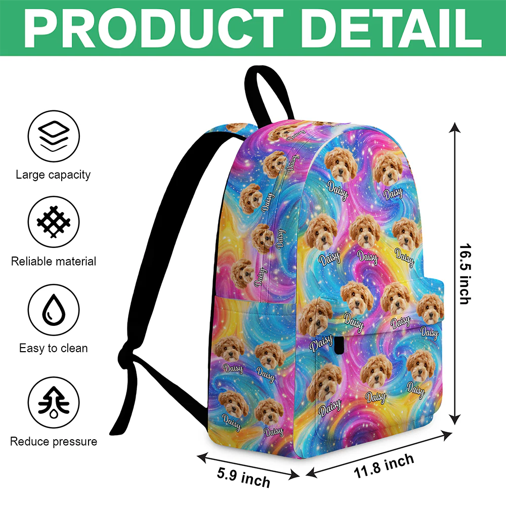 Custom Pet Photo Backpack Back to School Gift CH07 910632 - Image 6
