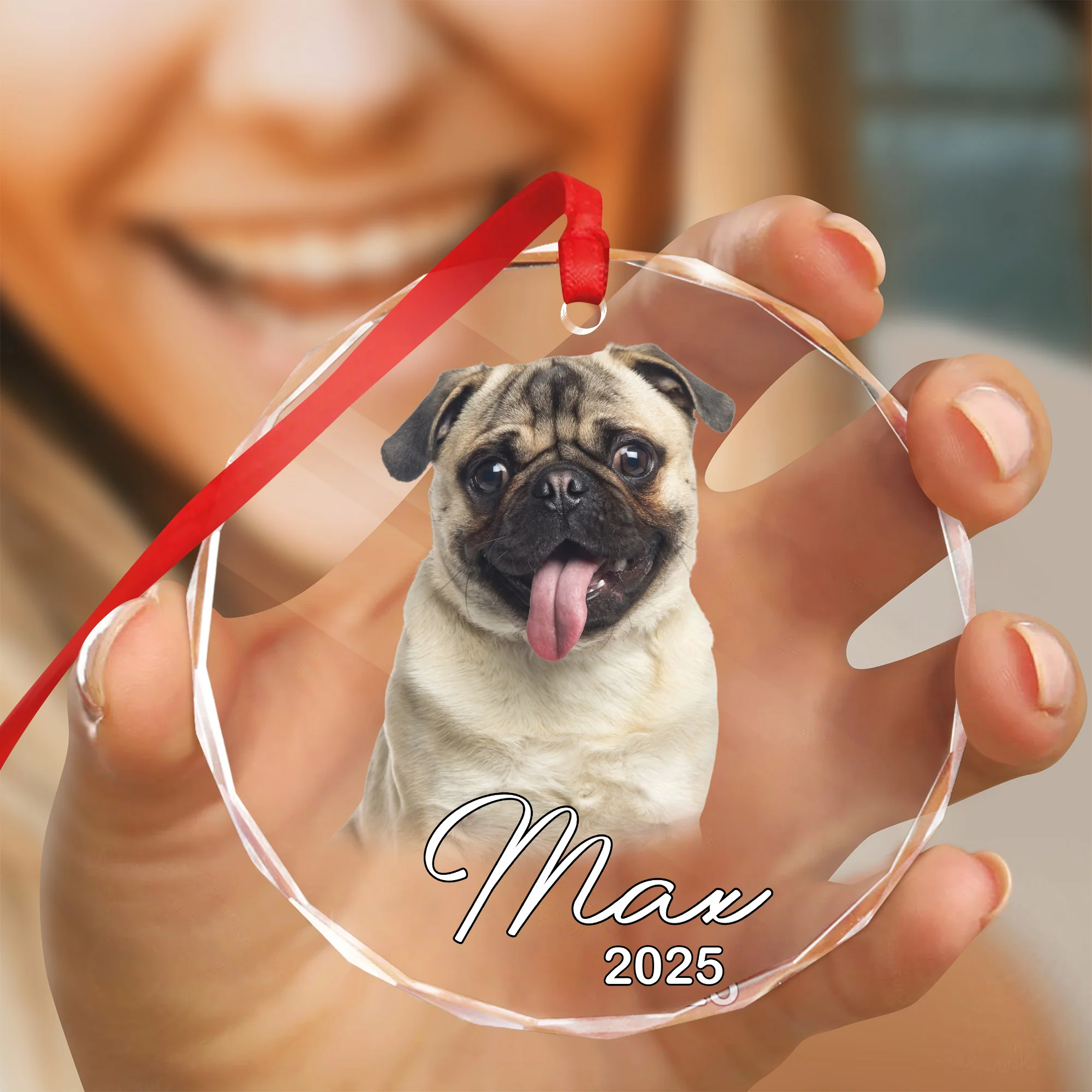 Custom Pet Photo Christmas Glass Ornament Gift For Pet Lovers TH10 894775 - Image 9