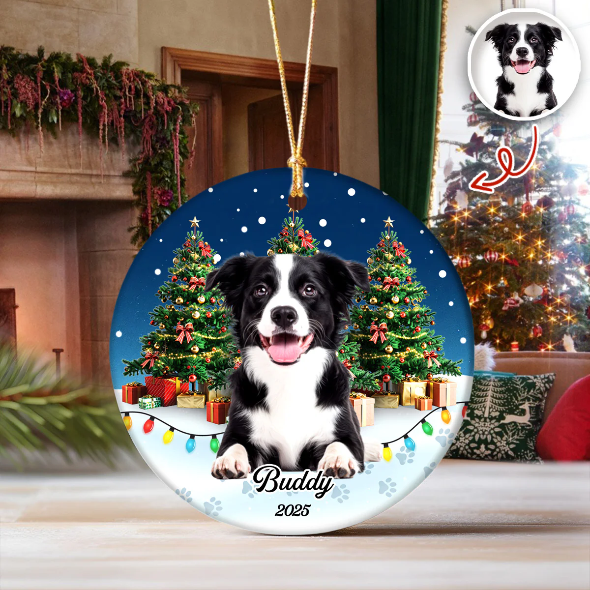 Custom Pet Photo - Personalized Christmas Ceramic Ornament For Pet Lovers CH07 899690 - Image 4
