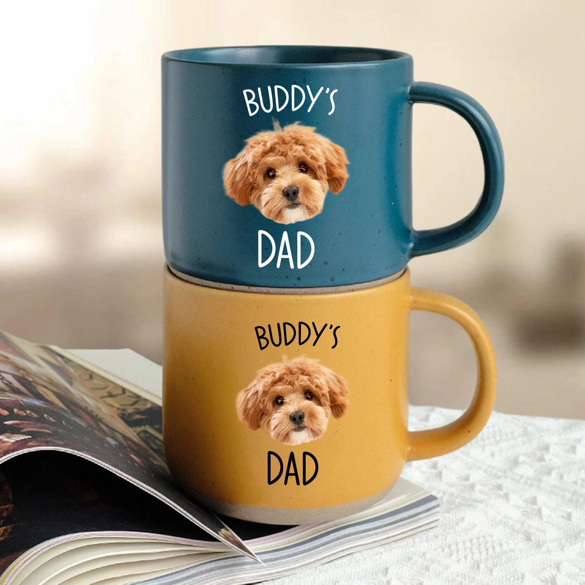 Custom Pet Photo Pottery Mug Gift For Pet Lovers CH07 911394 - Image 2