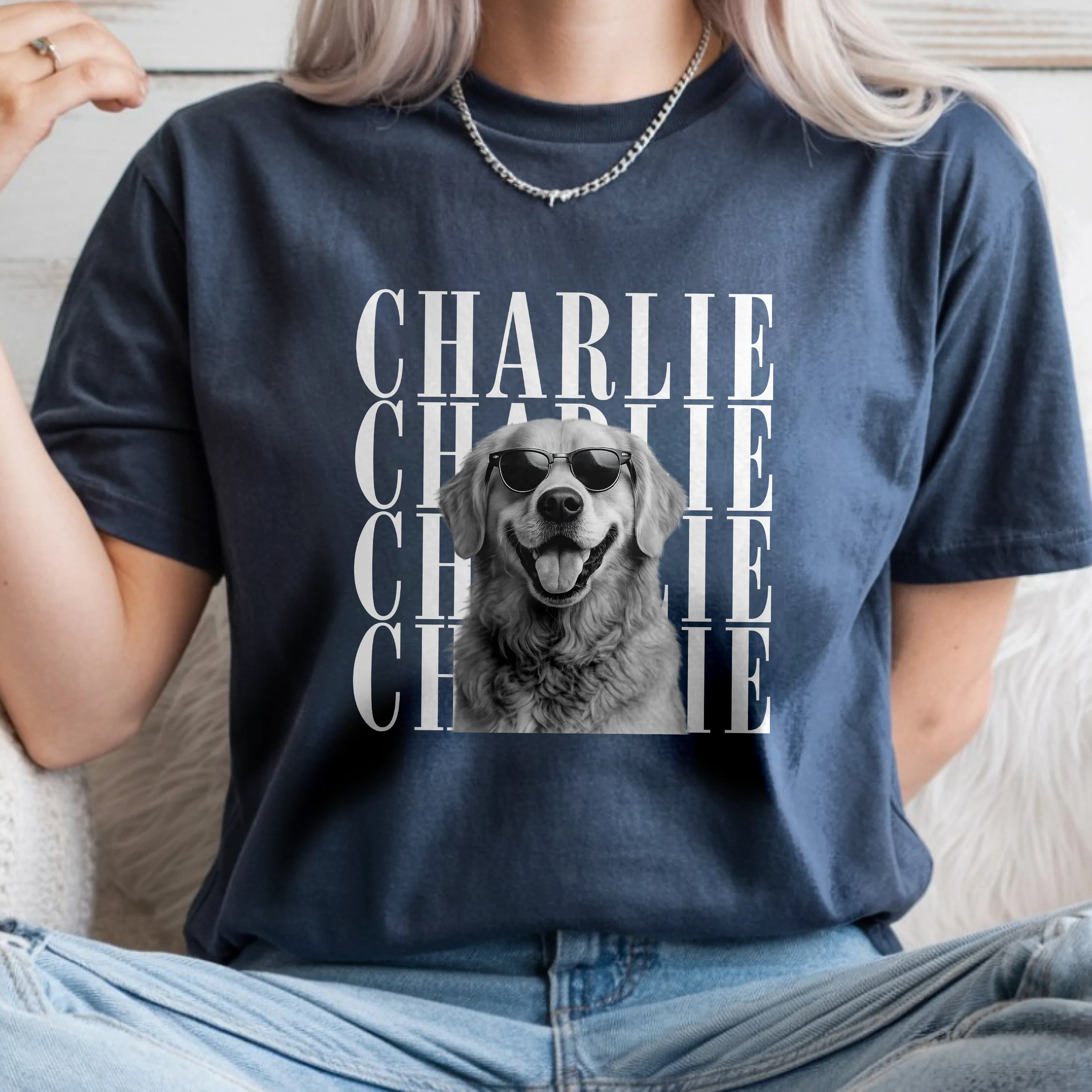 Custom Pet Photo Vintage Comfort Shirt Gift For Pet Lovers CH07 911544 - Image 6