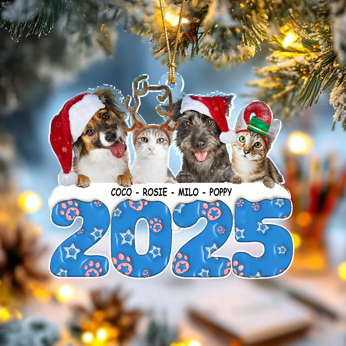 Custom Photo Acrylic Ornament Christmas Gifts For Dog Cat Lovers HA75 898200 - Image 2