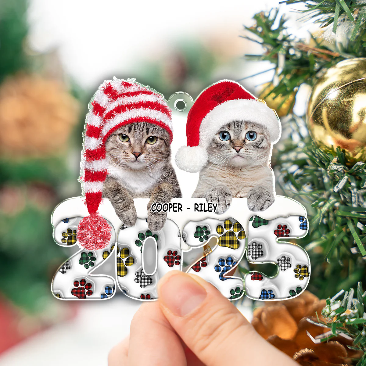 Custom Photo Acrylic Ornament Christmas Gifts For Dog Cat Lovers HA75 898200 - Image 3