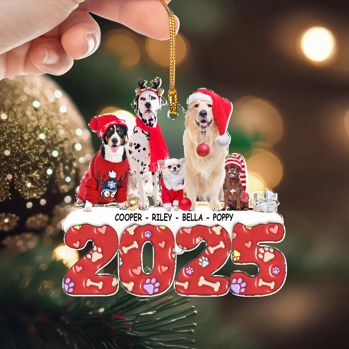 Custom Photo Acrylic Ornament Christmas Gifts For Dog Cat Lovers HA75 898200 - Image 4