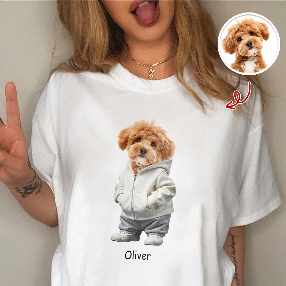 Custom Photo And Name Dog Cat Comfort Shirt HA75 897628 - Image 4