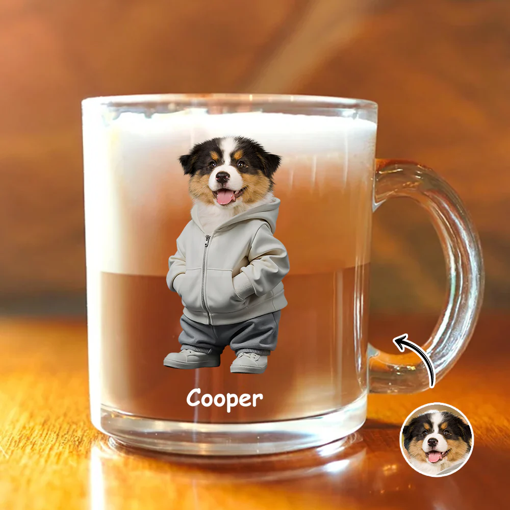 Custom Photo And Name Dog Glass Mug For Dog Pet Lovers CH07 896658 - Image 9