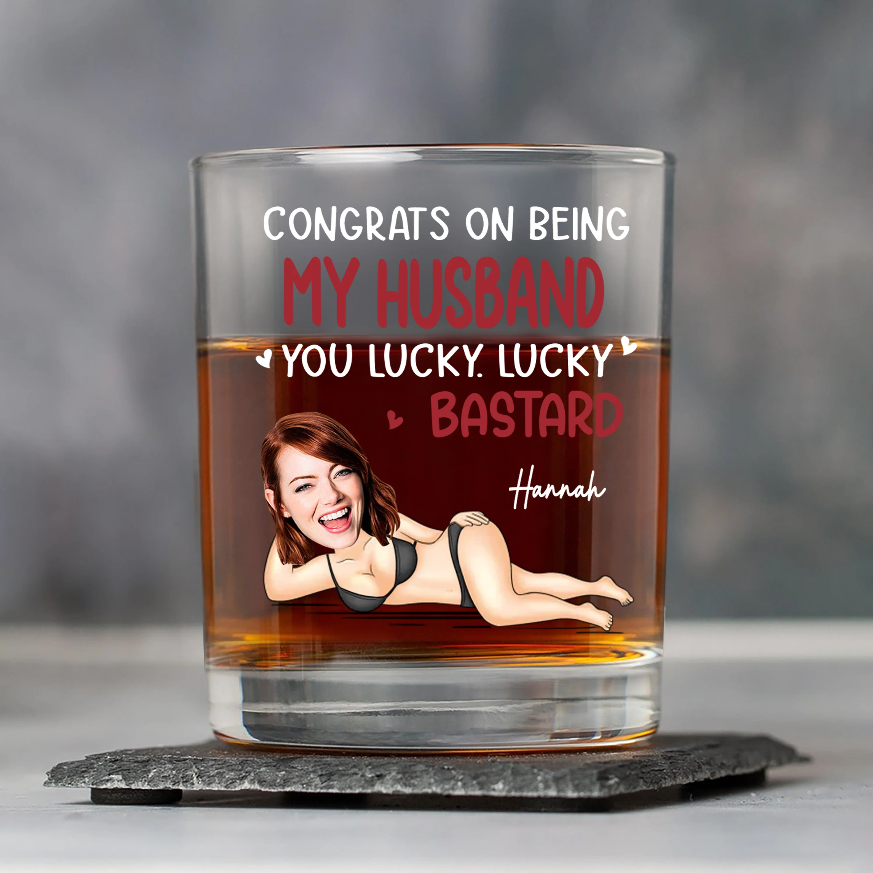 Custom Photo Anniversary Wedding Personalized Whiskey Glass Gifts For Husband And Wife, Him And Her LM32 897633 - Image 3