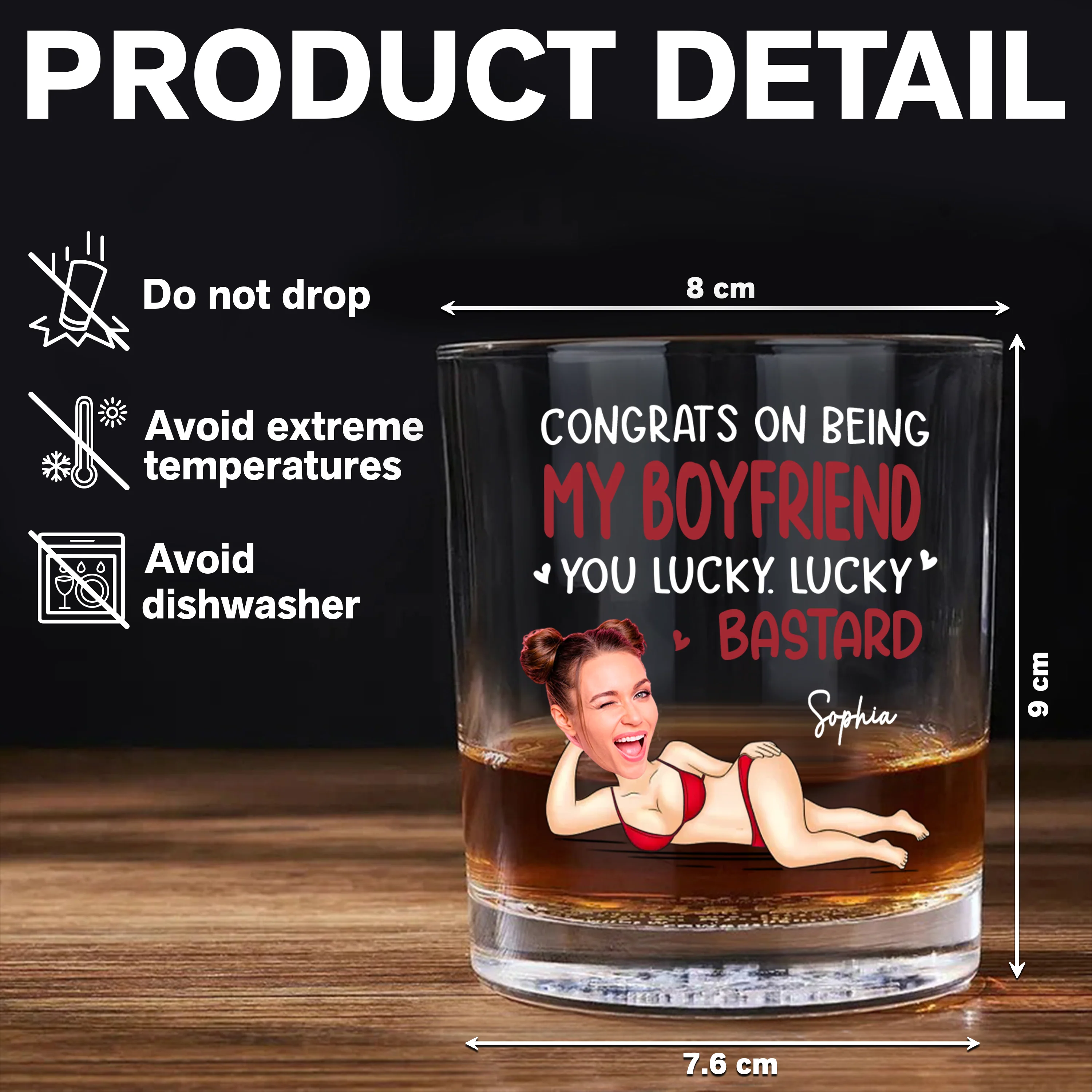 Custom Photo Anniversary Wedding Personalized Whiskey Glass Gifts For Husband And Wife, Him And Her LM32 897633 - Image 7