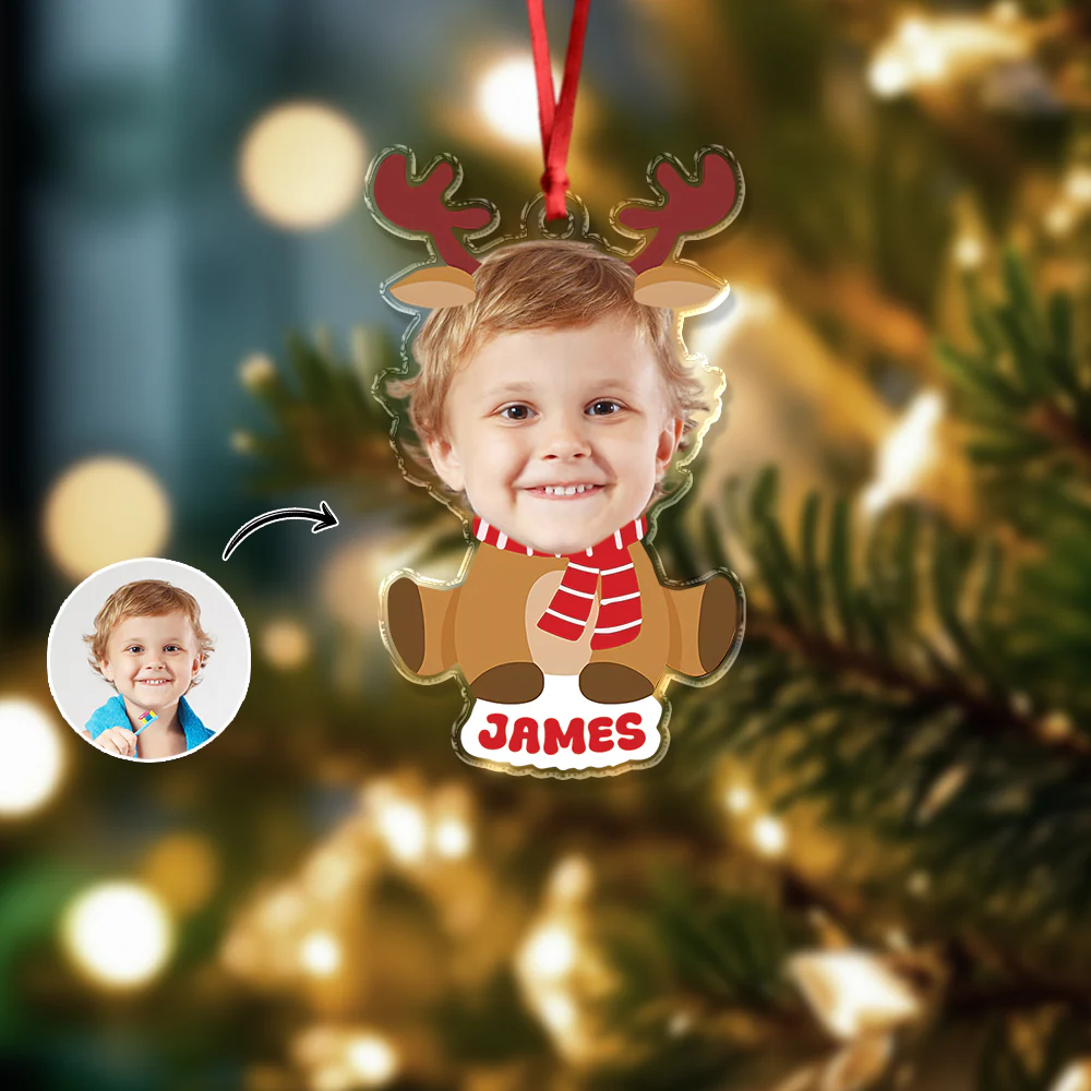 Custom Photo Baby Santa Claus Christmas Acrylic Ornament Xmas Decor HA75 897248 - Image 4
