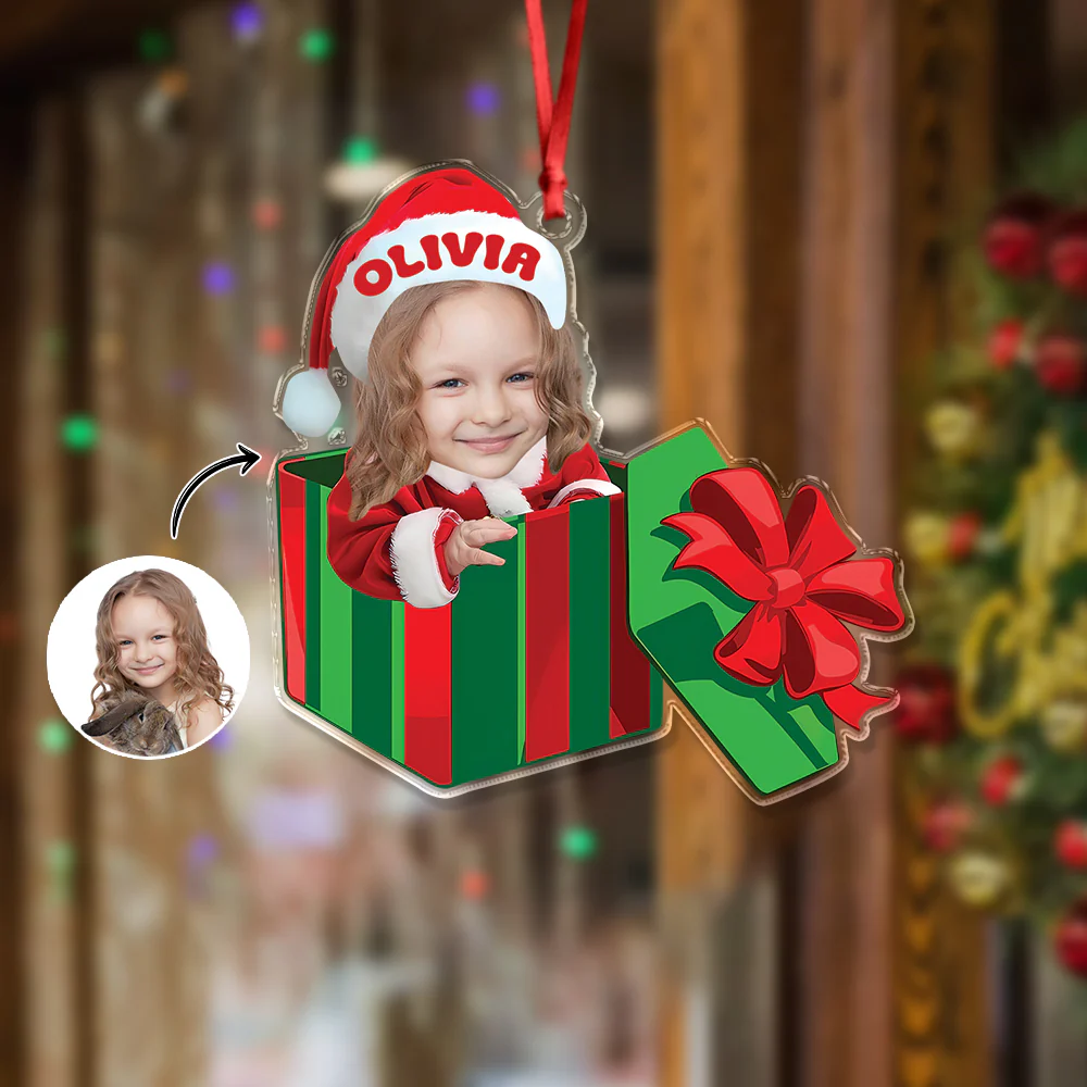 Custom Photo Baby Santa Claus Christmas Acrylic Ornament Xmas Decor HA75 897248 - Image 5
