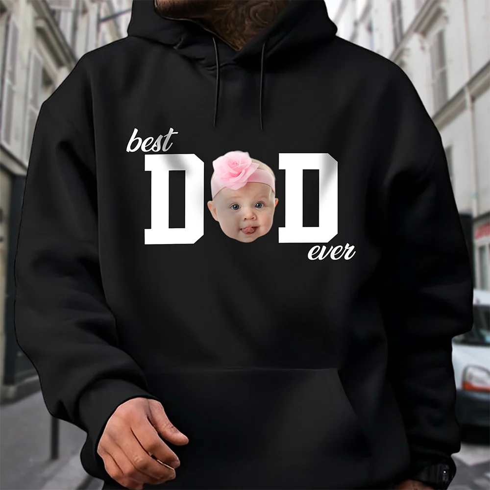Custom Photo Best Dad Ever, Best Mom Ever Dark Shirt HA75 921110 - Image 5