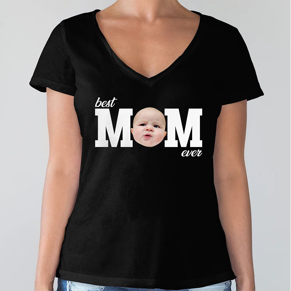 Custom Photo Best Dad Ever, Best Mom Ever Dark Shirt HA75 921110 - Image 6