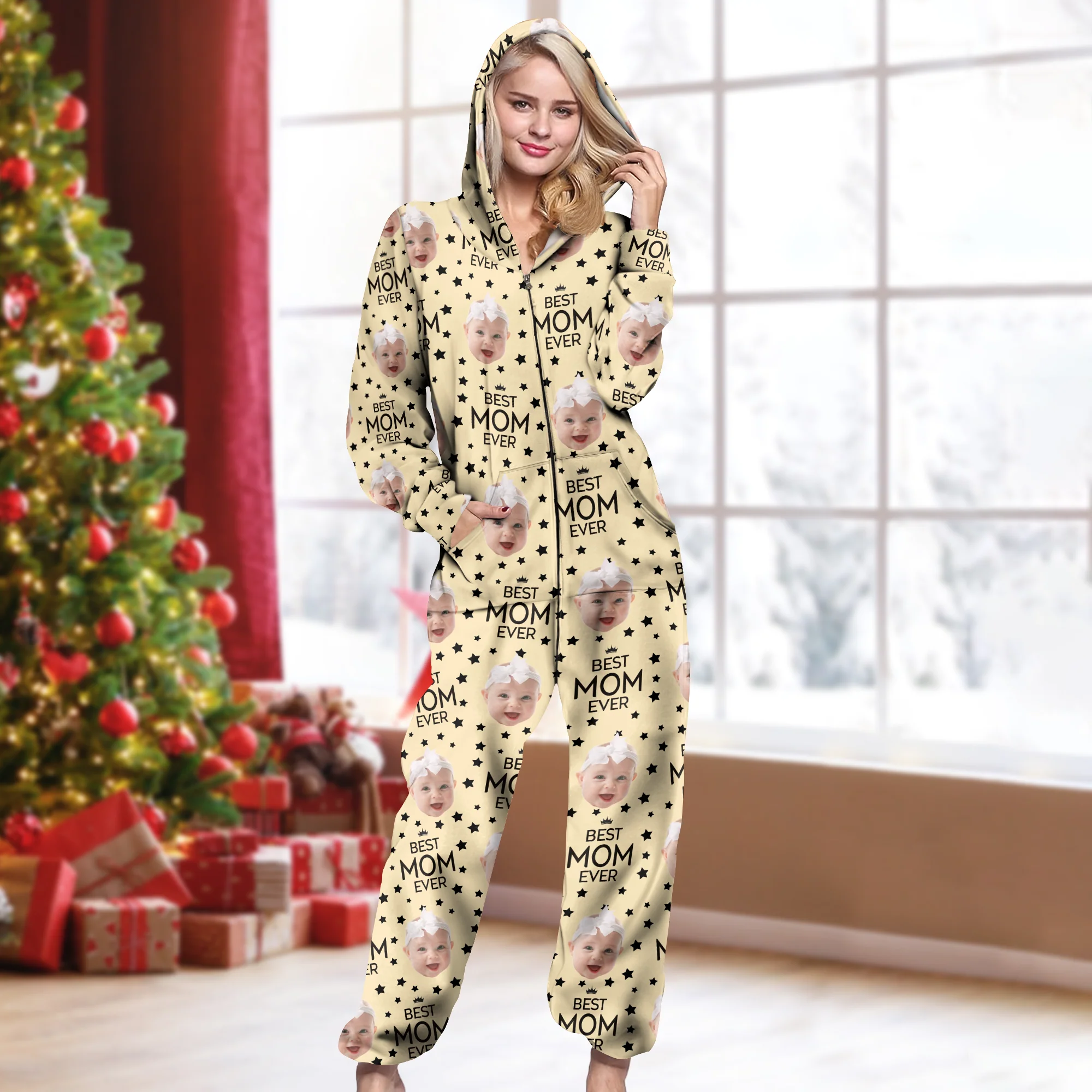 Custom Photo Best Dad Ever Onesie Pajamas HO82 894324 - Image 5