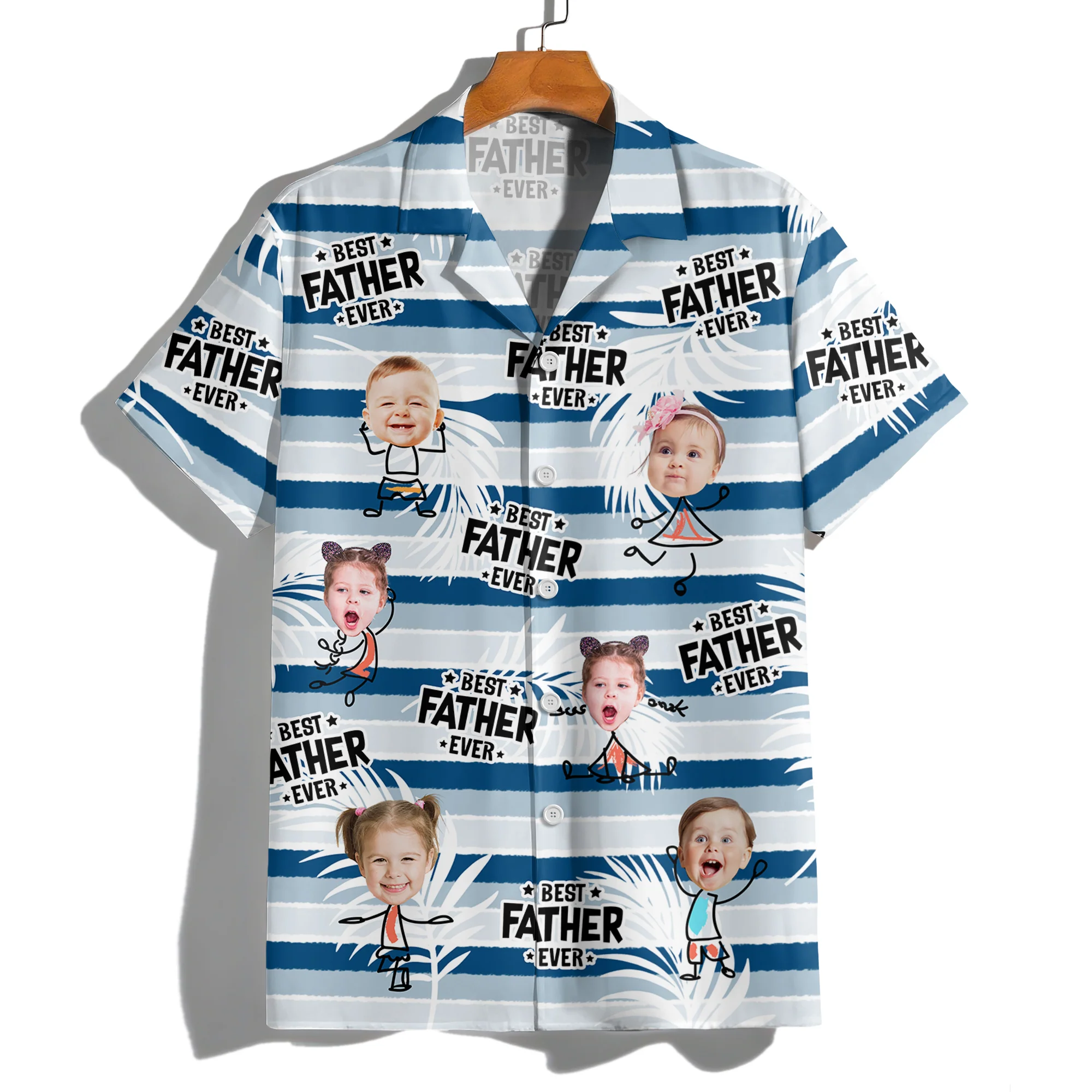 Custom Photo Best Dad Grandpa Ever - Personalized  Hawaiian Shirt LM32 893623 - Image 4