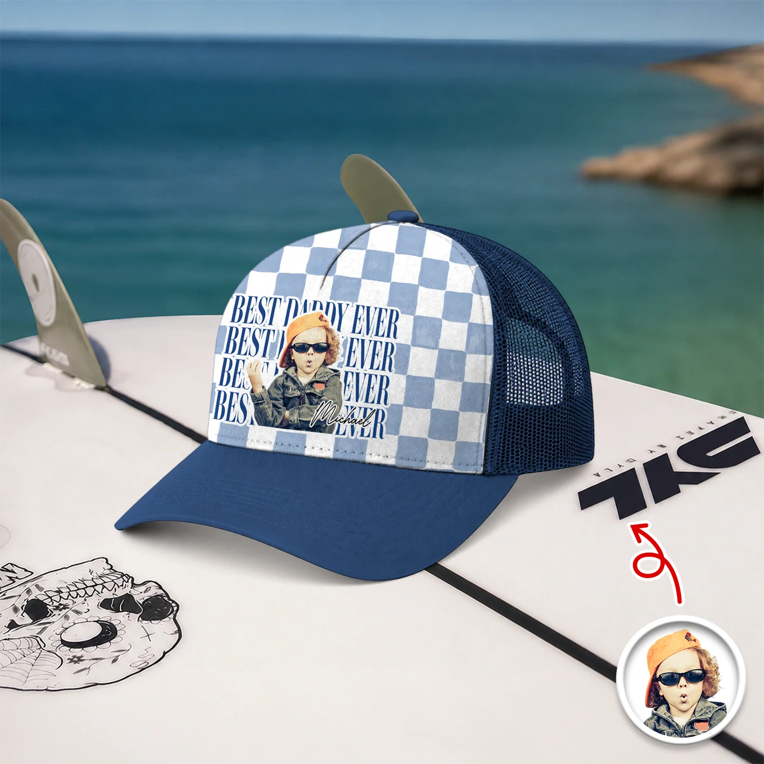 Custom Photo Best Dad, Mom Ever Patch Hat Gift For Parent LM32 669075 - Image 4