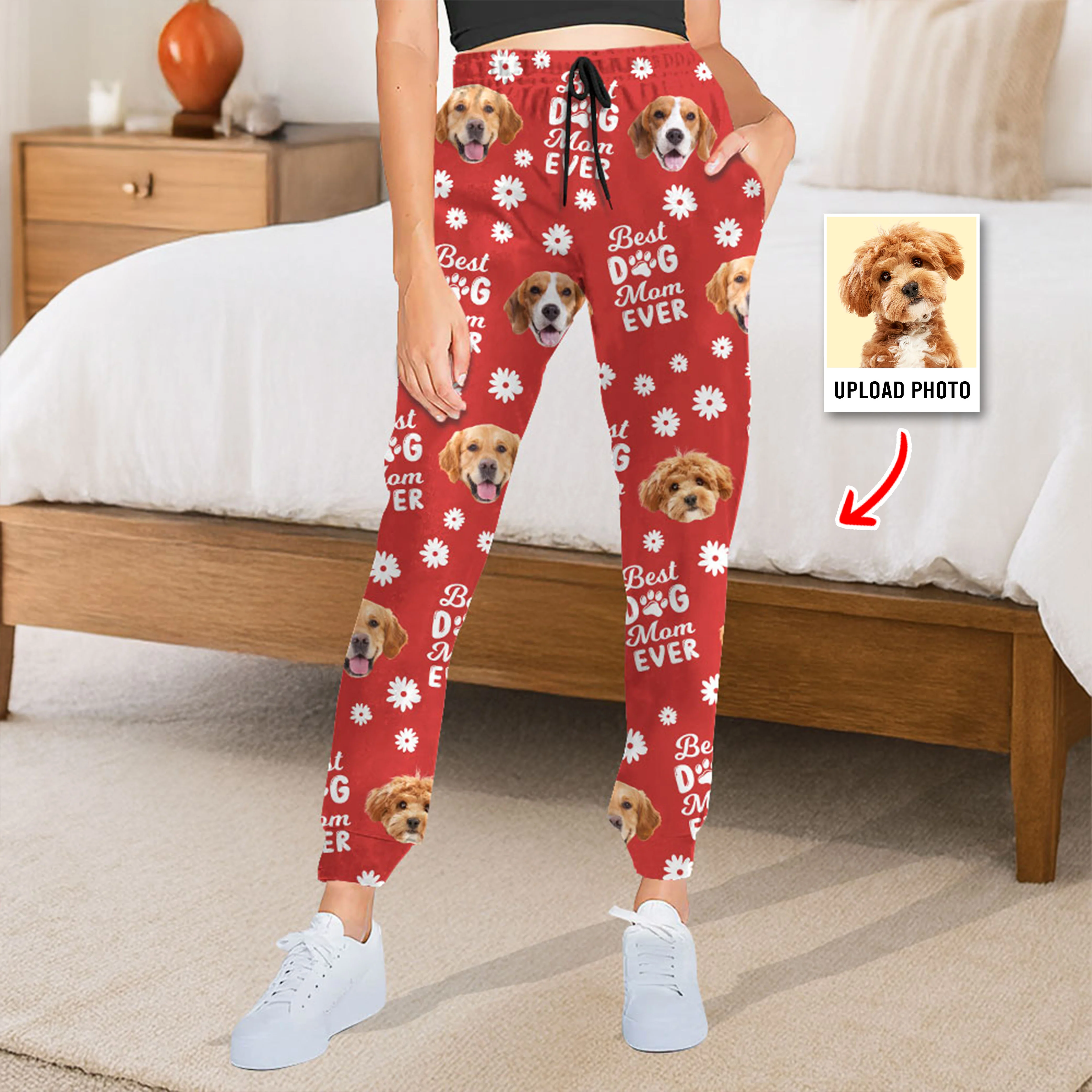 Custom Photo Best Dog Dad Dog Mom Paw Paw - Personalized Sweatpants Gift For Pet Lovers HO82 894380 - Image 2