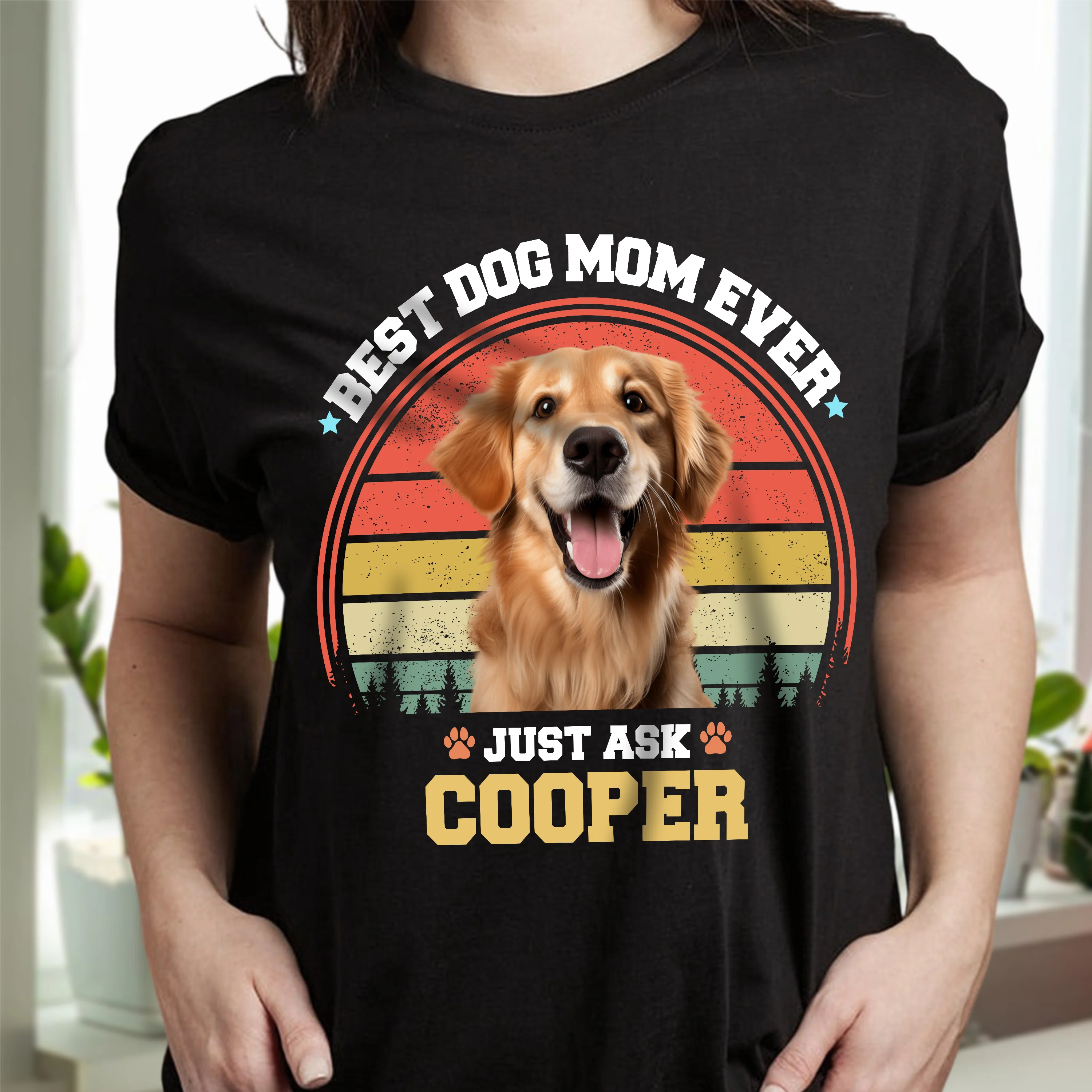 Custom Photo Best Dog Dad Ever Custom Dog Face Photo Retro Shirt CH07 896024 - Image 2
