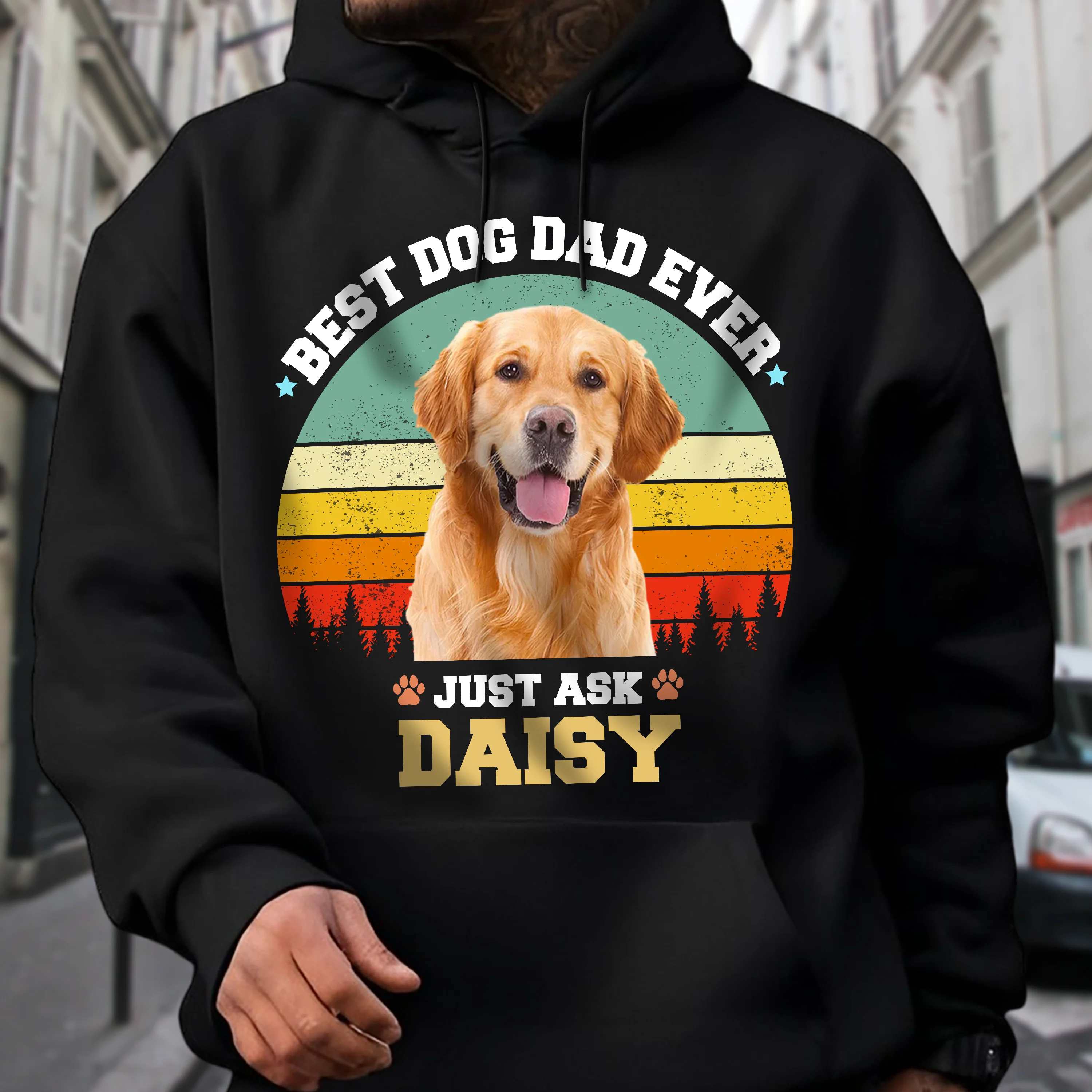 Custom Photo Best Dog Dad Ever Custom Dog Face Photo Retro Shirt CH07 896024 - Image 6