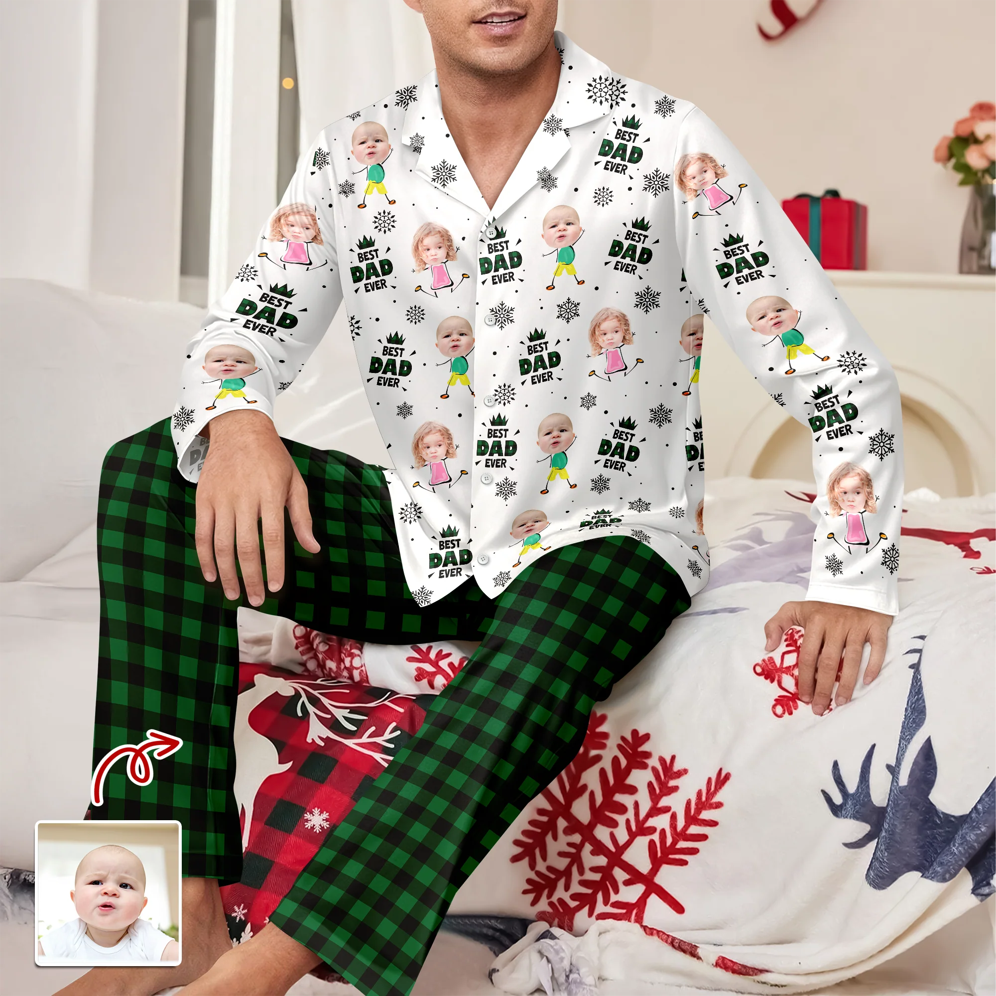 Custom Photo Best Nana Ever Gigi Papa Funny Children - Personalized Pajamas CH07 899166 - Image 8