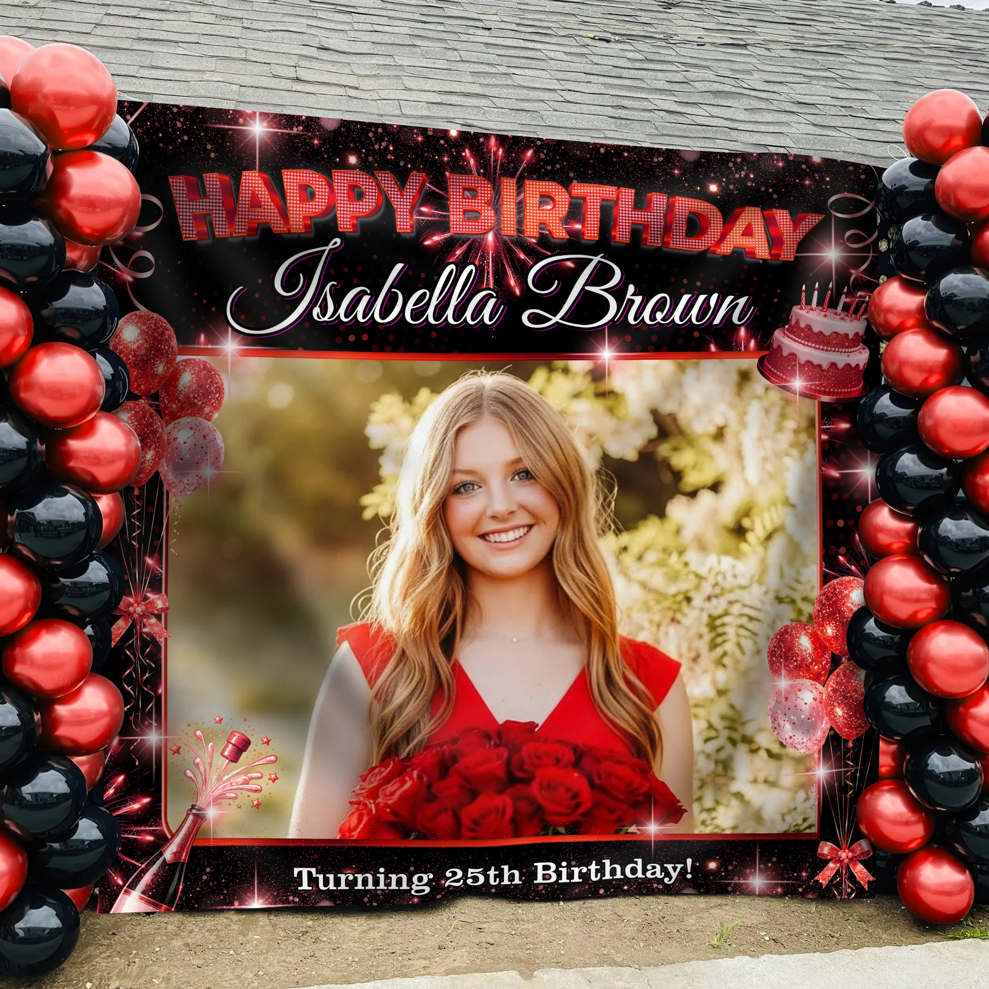 Custom Photo Birthday Personalized Backdrop Decor for Birthday Celebration HA75 920510 - Image 5