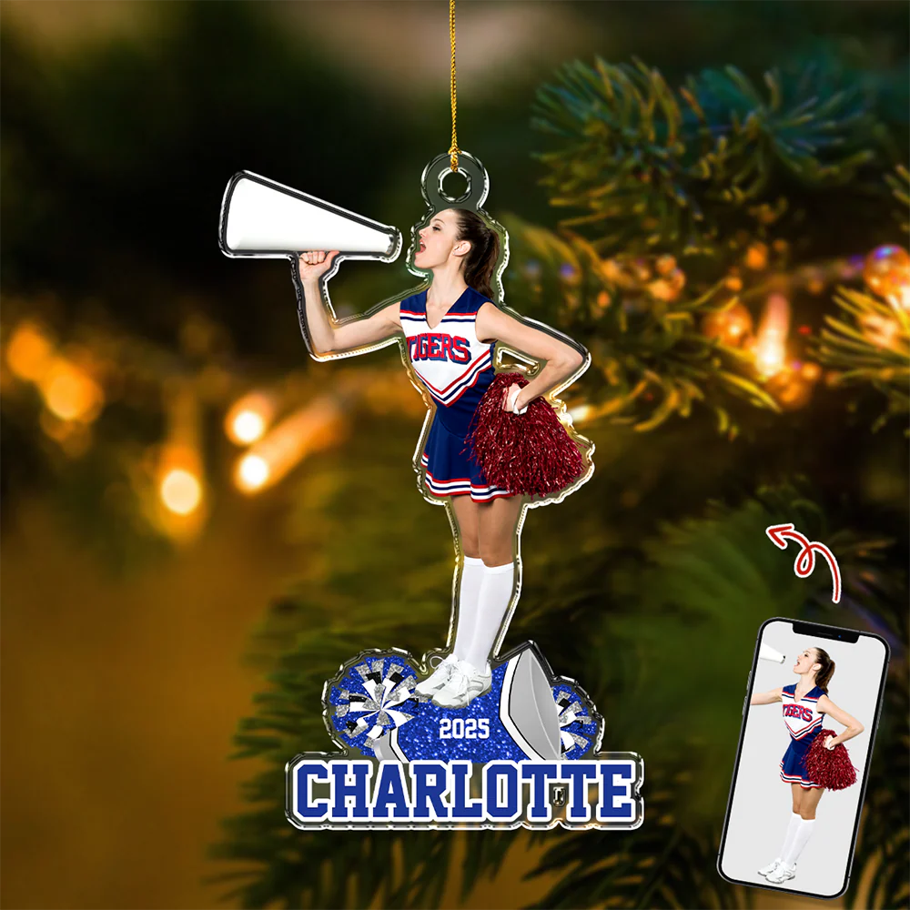 Custom Photo Cheerleading Team Christmas Gift Acrylic Ornament HA75 897344 - Image 8