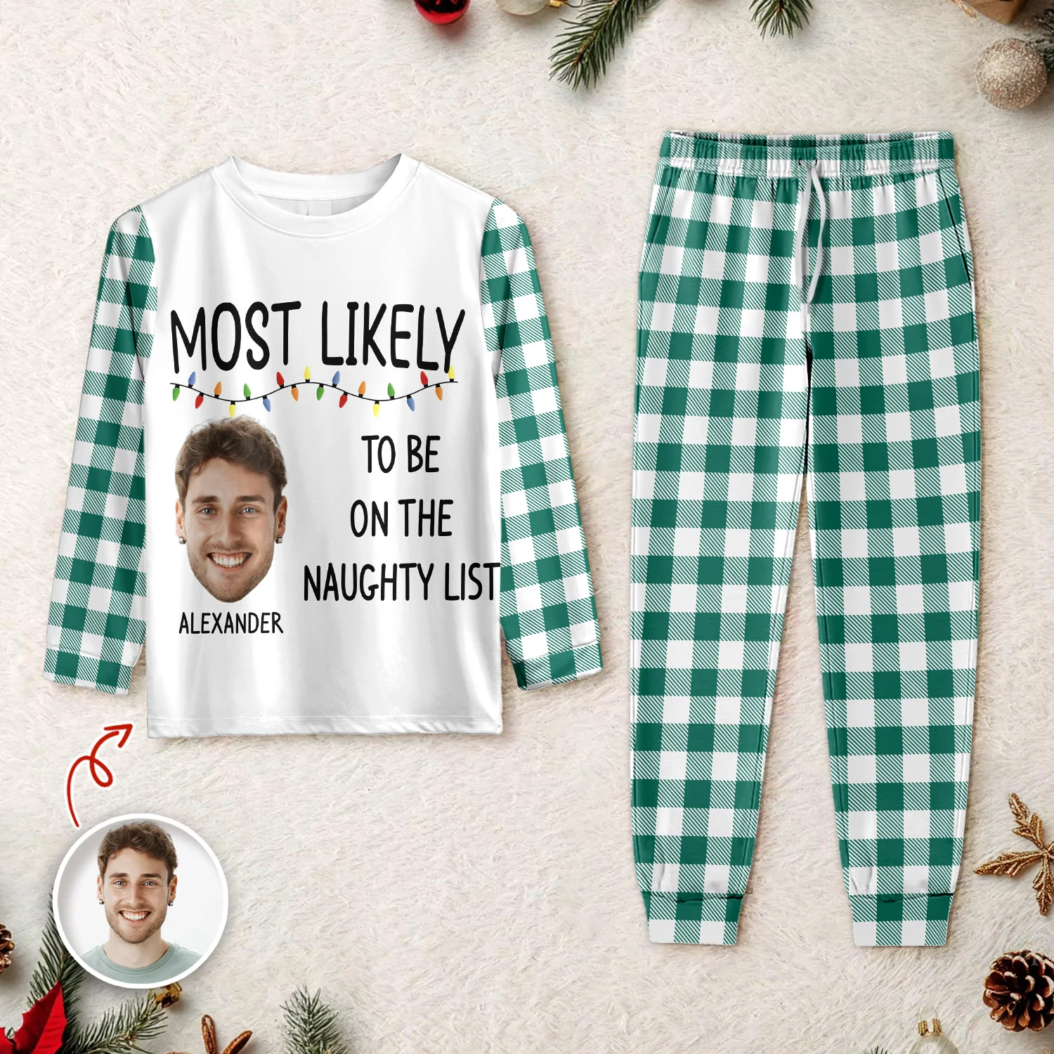 Custom Photo Christmas Family Matching Clothing Most Likely Sleepwear Gift For Family CH07 896244 - Image 5