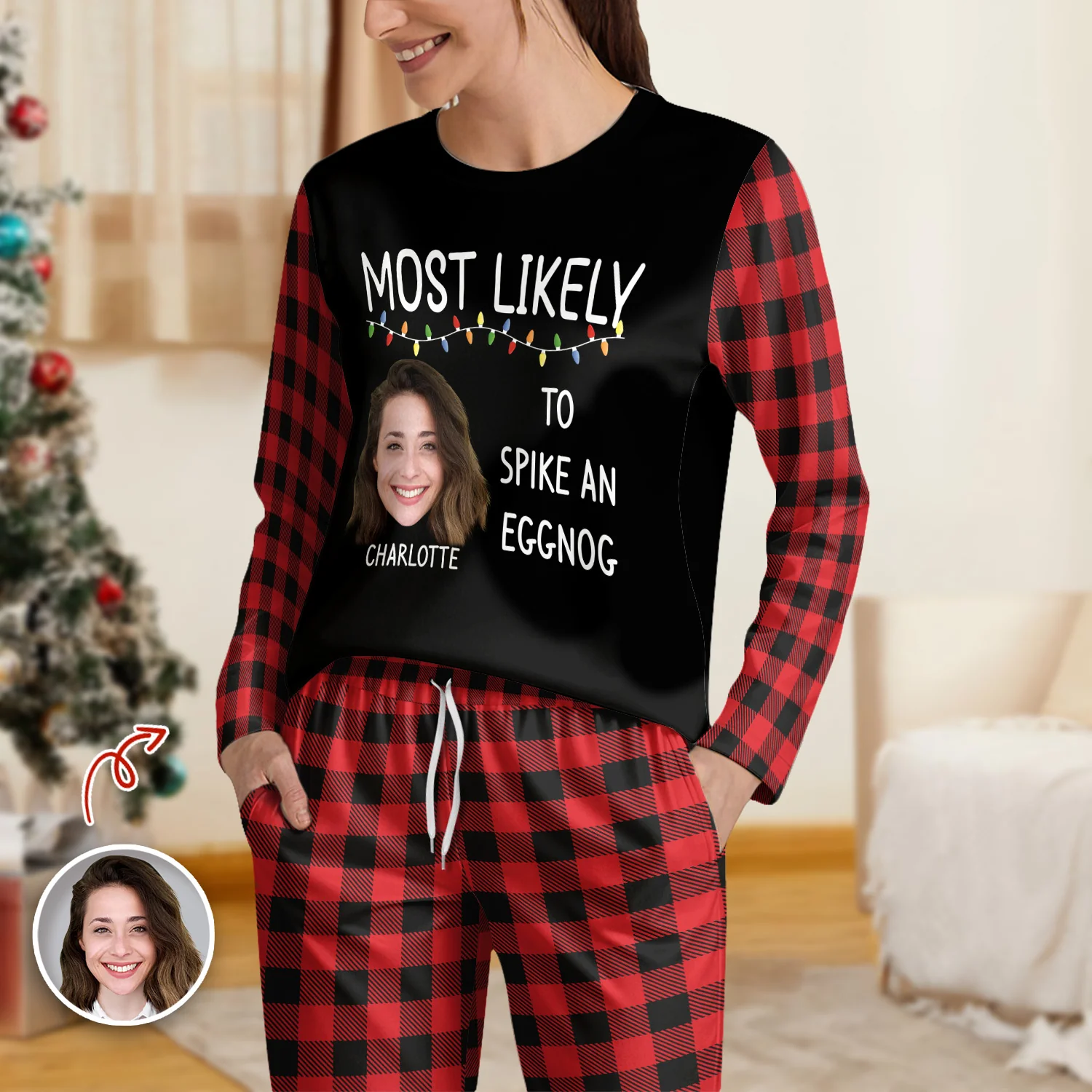 Custom Photo Christmas Family Matching Clothing Most Likely Sleepwear Gift For Family CH07 896244 - Image 6