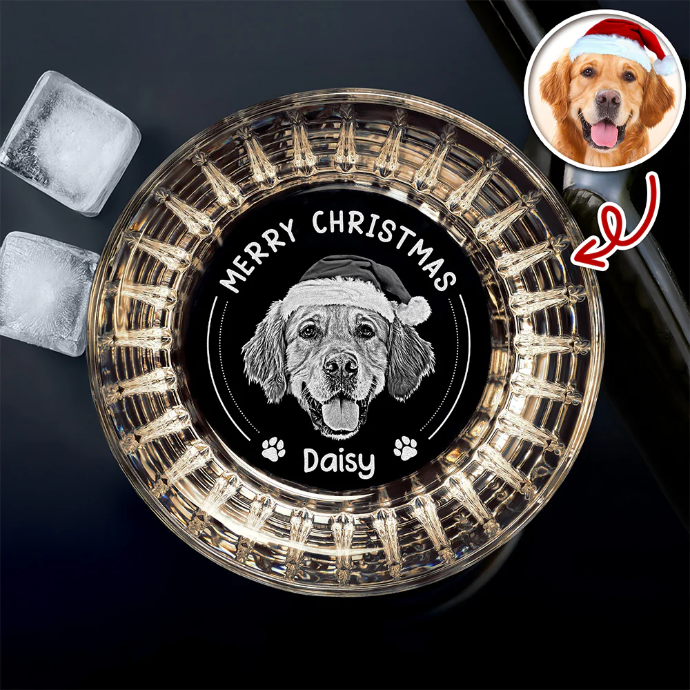 Custom Photo Christmas Would Be Boring Without Me Christmas Engraved Vertical Lines Whiskey Glass TH10 894501 - Image 4