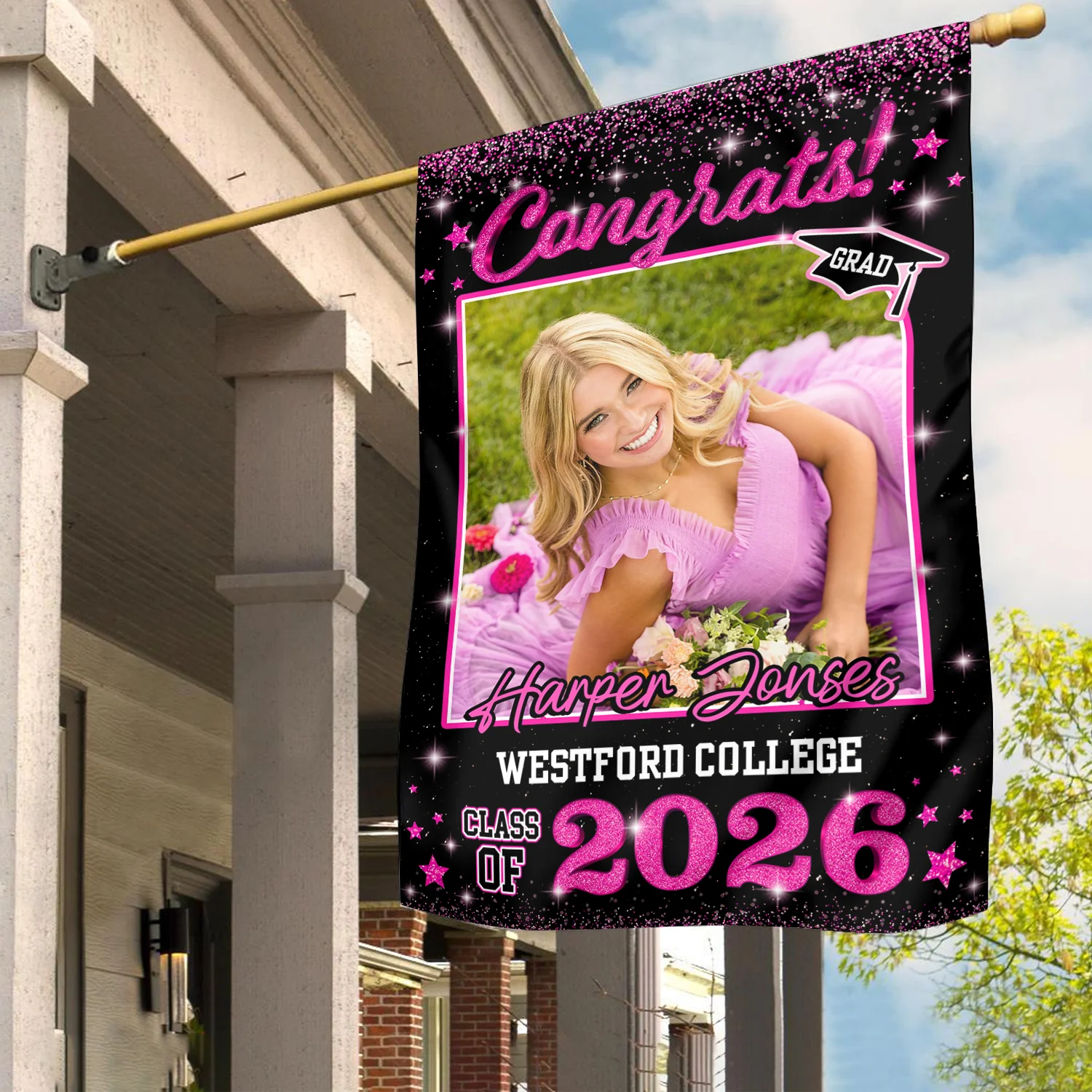 Custom Photo Class of 2026 Garden Flag Congrat Grad Gift, Graduation Decorations CH07 910756 - Image 2
