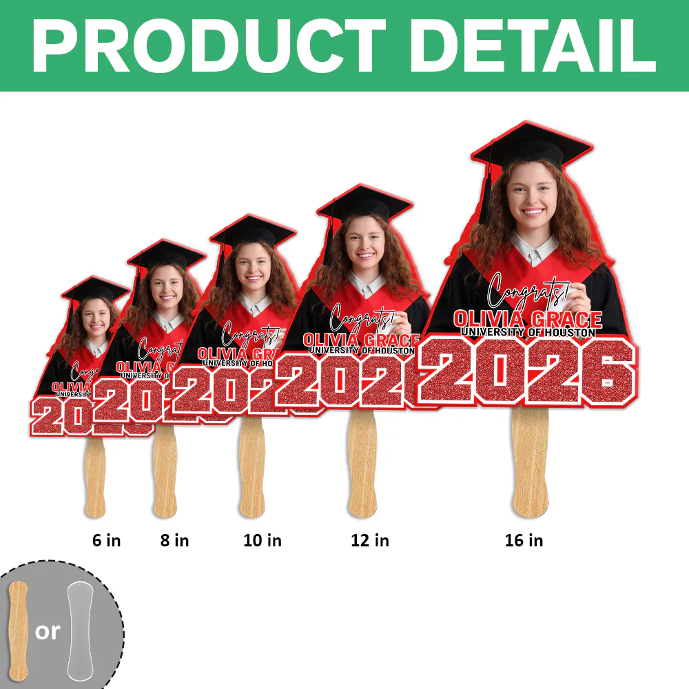 Custom Photo Class Of 2026 Graduation Face Fan For Party Favors HO82 902220 - Image 7
