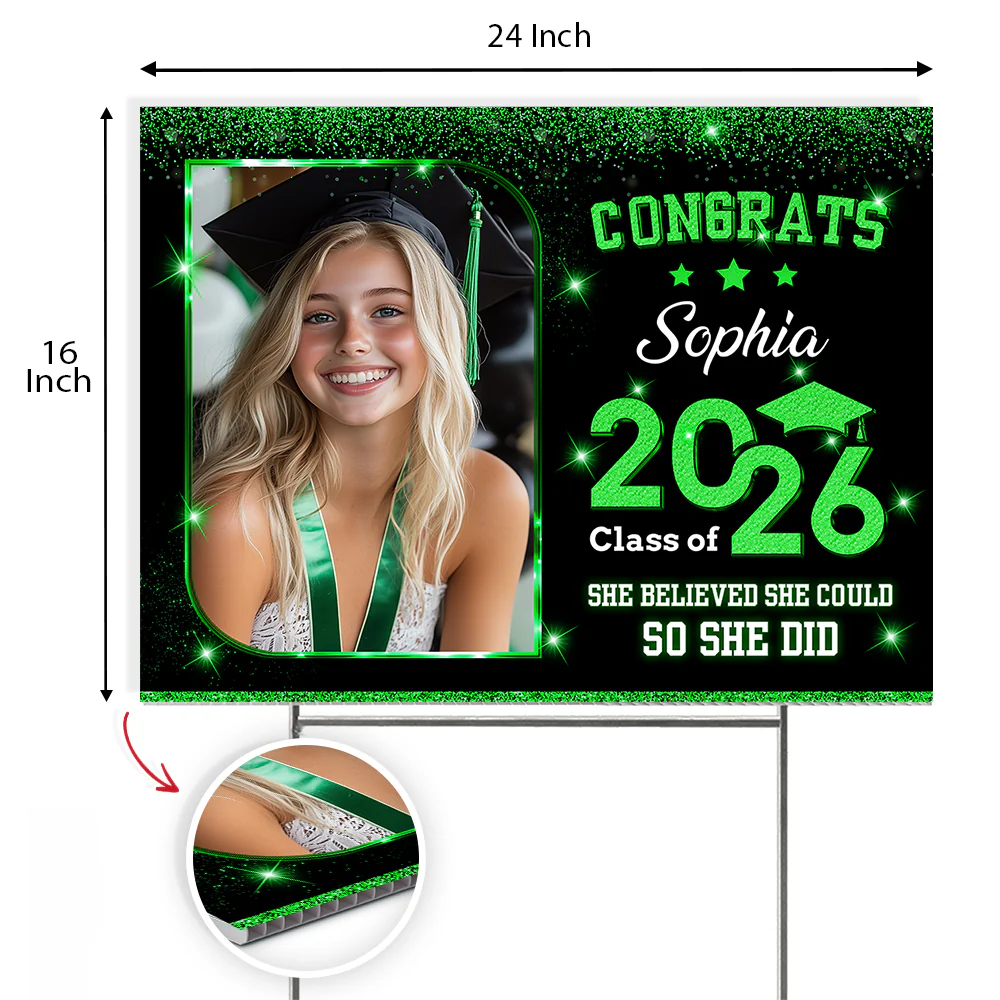 Custom photo Class of 2026 Yard Sign Graduation Party Decor CH07 910950 - Image 8