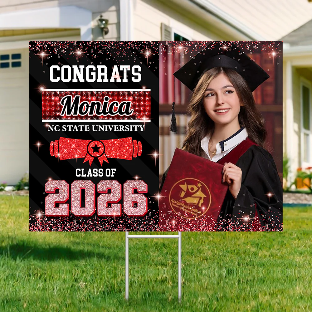 Custom Photo Congrats Class of 2026 Graduation Yard Sign CH07 910734 - Image 29