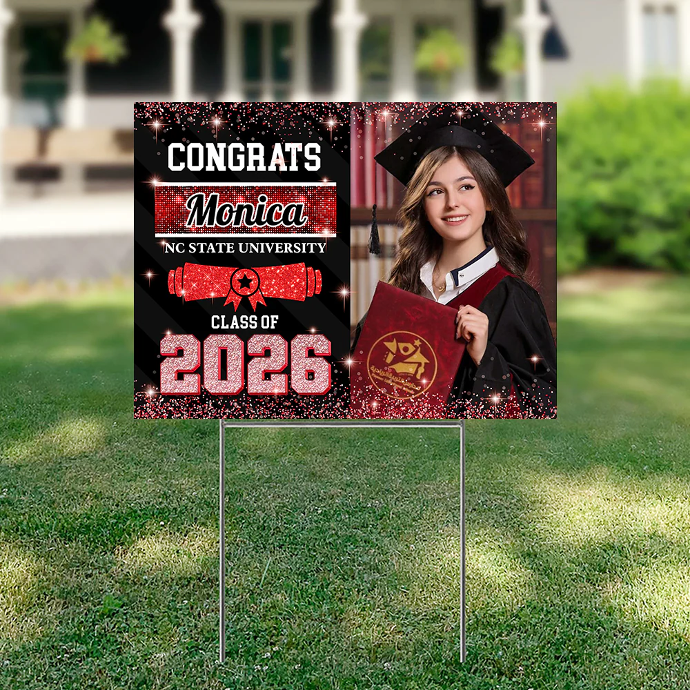 Custom Photo Congrats Class of 2026 Graduation Yard Sign CH07 910734 - Image 3