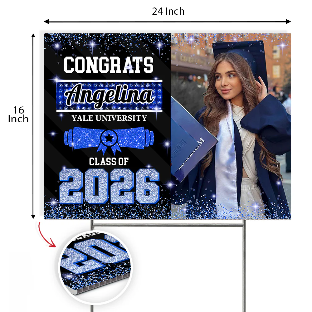 Custom Photo Congrats Class of 2026 Graduation Yard Sign CH07 910734 - Image 7