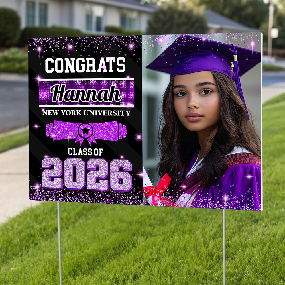 Custom Photo Congrats Class of 2026 Graduation Yard Sign CH07 910734 - Image 9